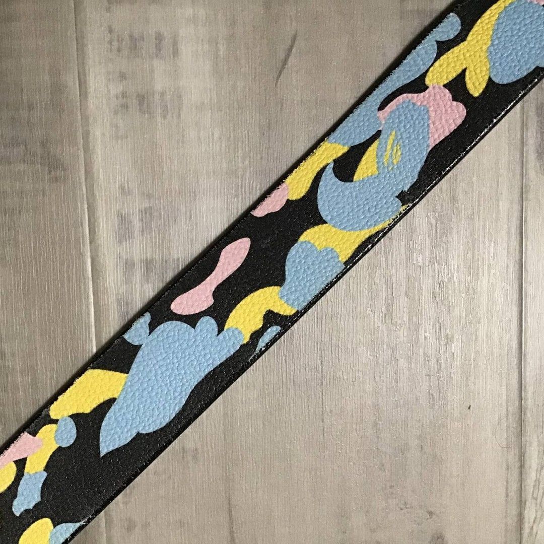 Bape × Nigo BAPE cotton candy camo leather belt multi camo NIGO ★size L Size ONE SIZE - 4 Thumbnail