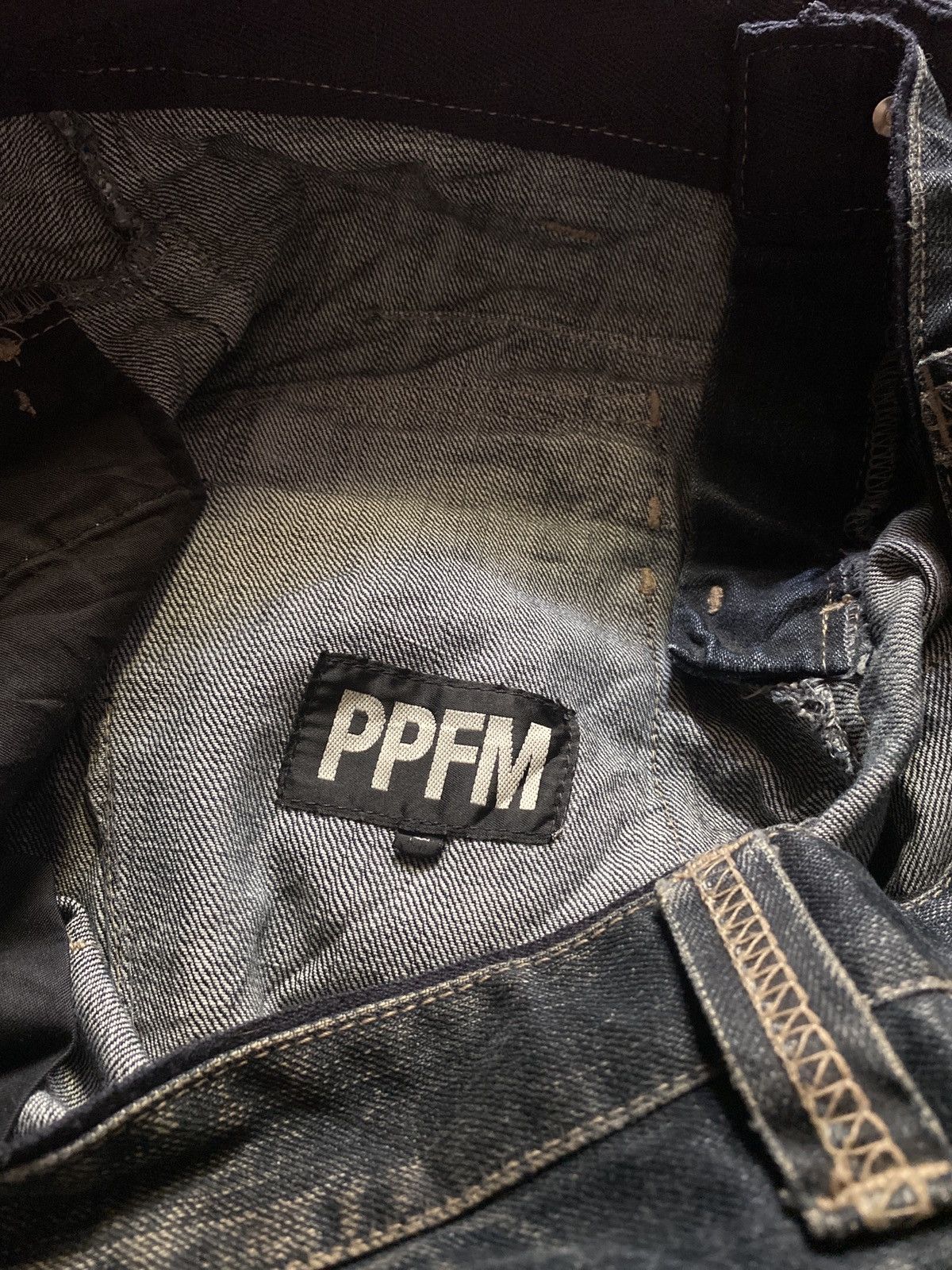 PPFM Japanese Brand PPFM Distressed Zippered Denim Jeans Pants Size US 32 / EU 48 - 25 Thumbnail