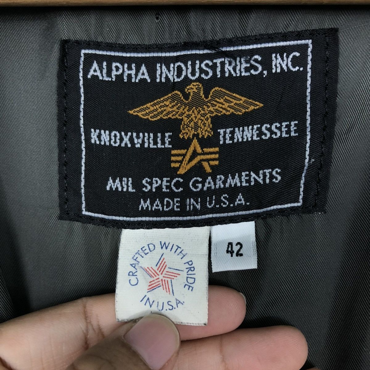 Alpha Industries 🔥VINTAGE ZIPPER JACKET BOMBER ALPHA INDUSTRIES MADE IN USA Size US M / EU 48-50 / 2 - 20 Thumbnail