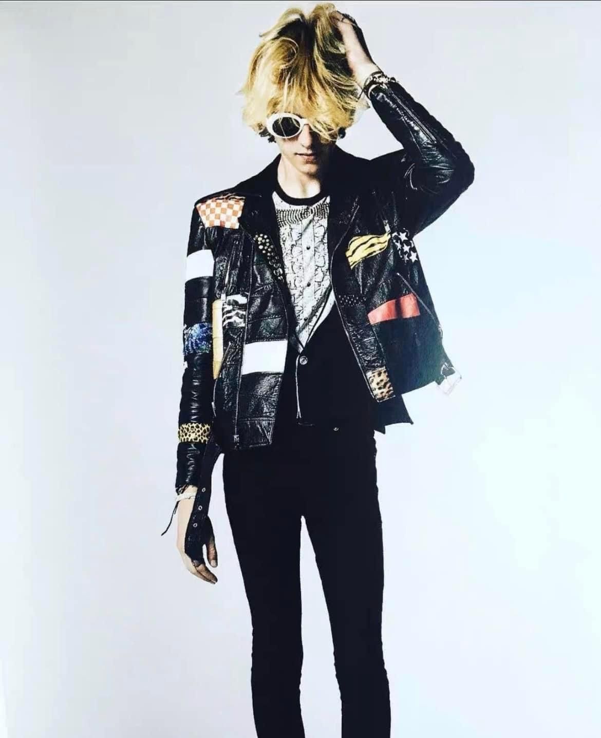 Hedi Slimane × Saint Laurent Paris 16SS Multicolor Patchwork Motorcycle Leather Jacket sz44 Size US S / EU 44-46 / 1 - 12 Thumbnail