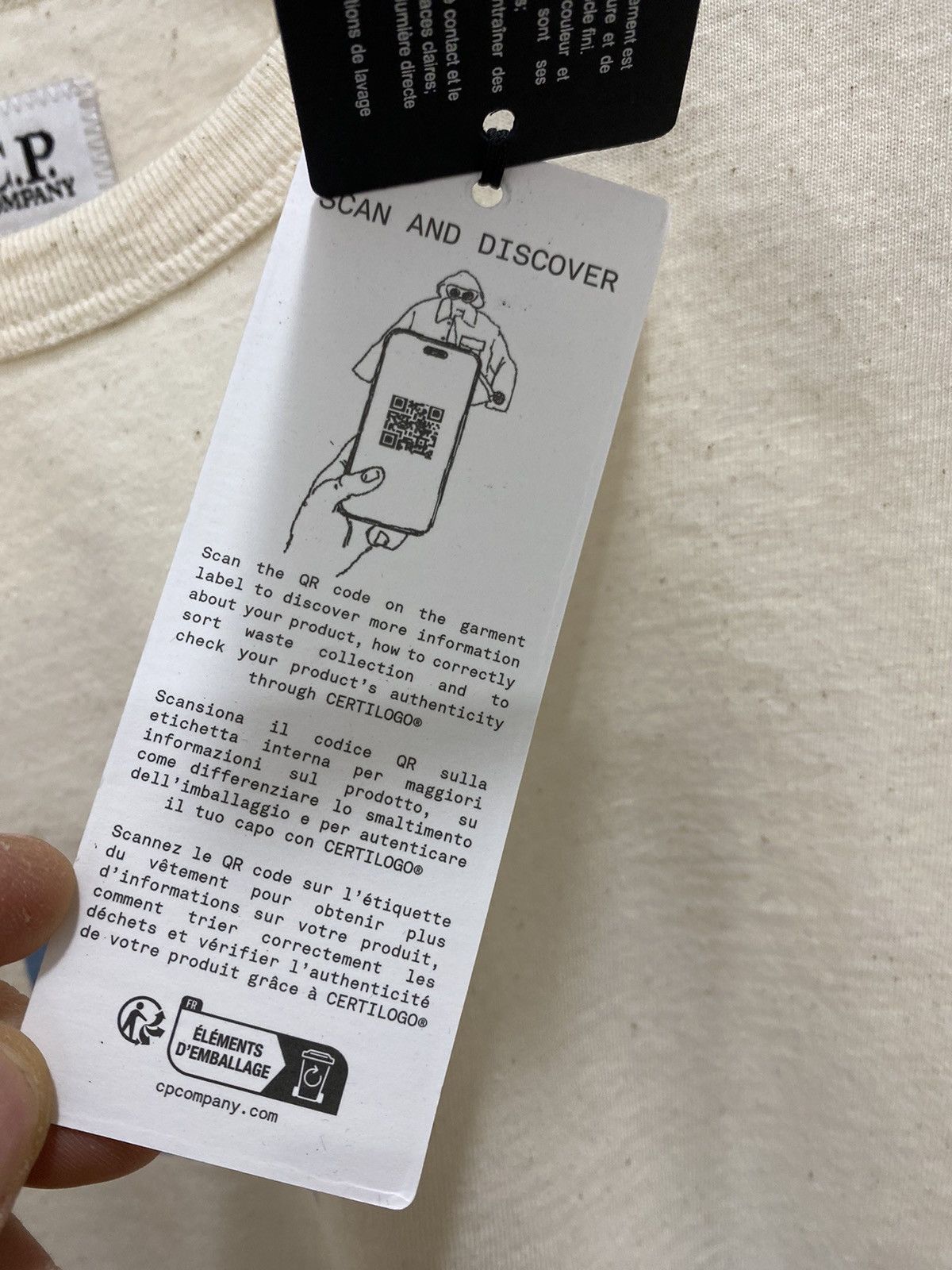 C.P. Company CP Company T-shirt, size XXL, cream new Size US XXL / EU 58 / 5 - 8 Thumbnail