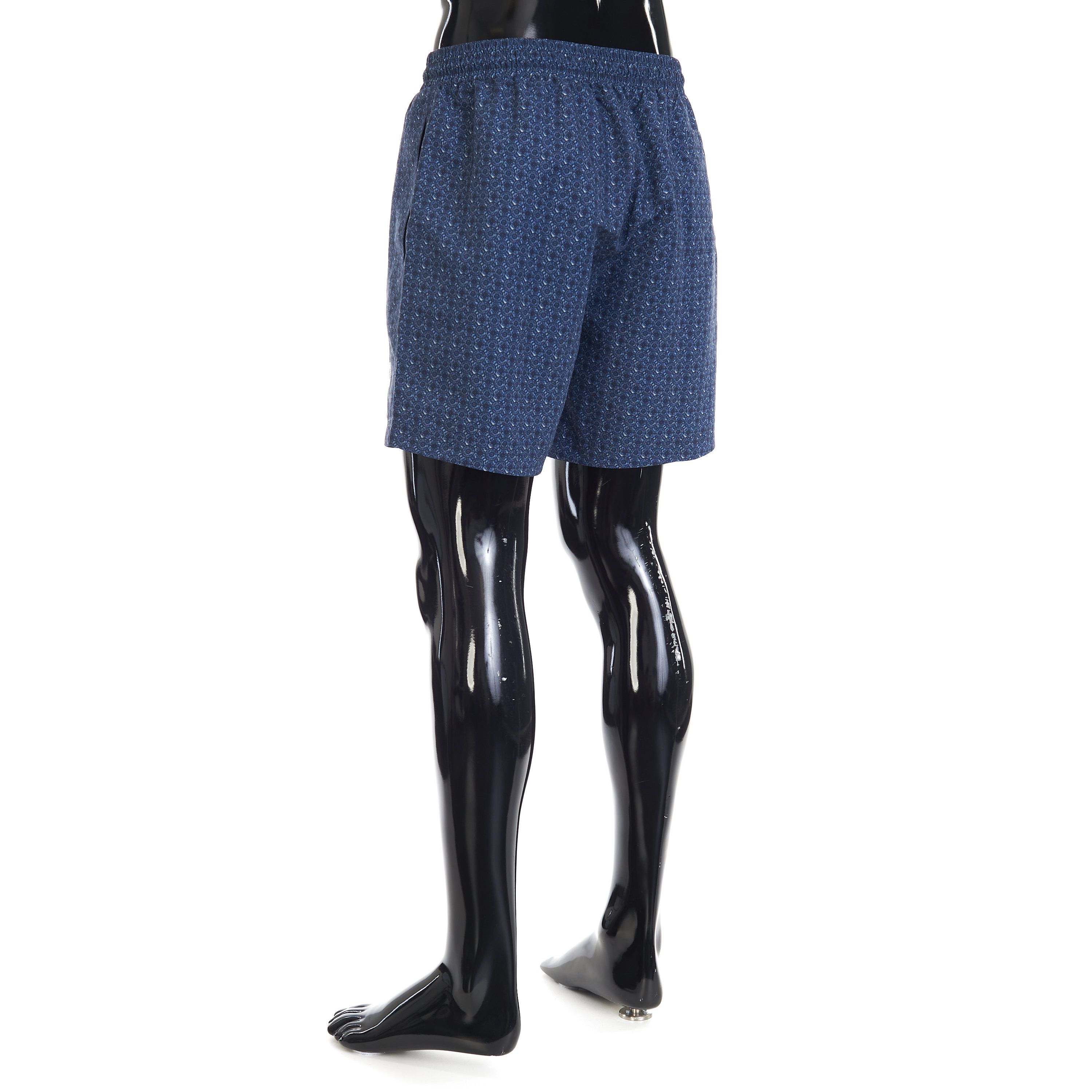 Brunello Cucinelli Microfiber Swim Shorts - Geometric Print, Dark Blue Size US 44 / EU 60 - 4 Thumbnail