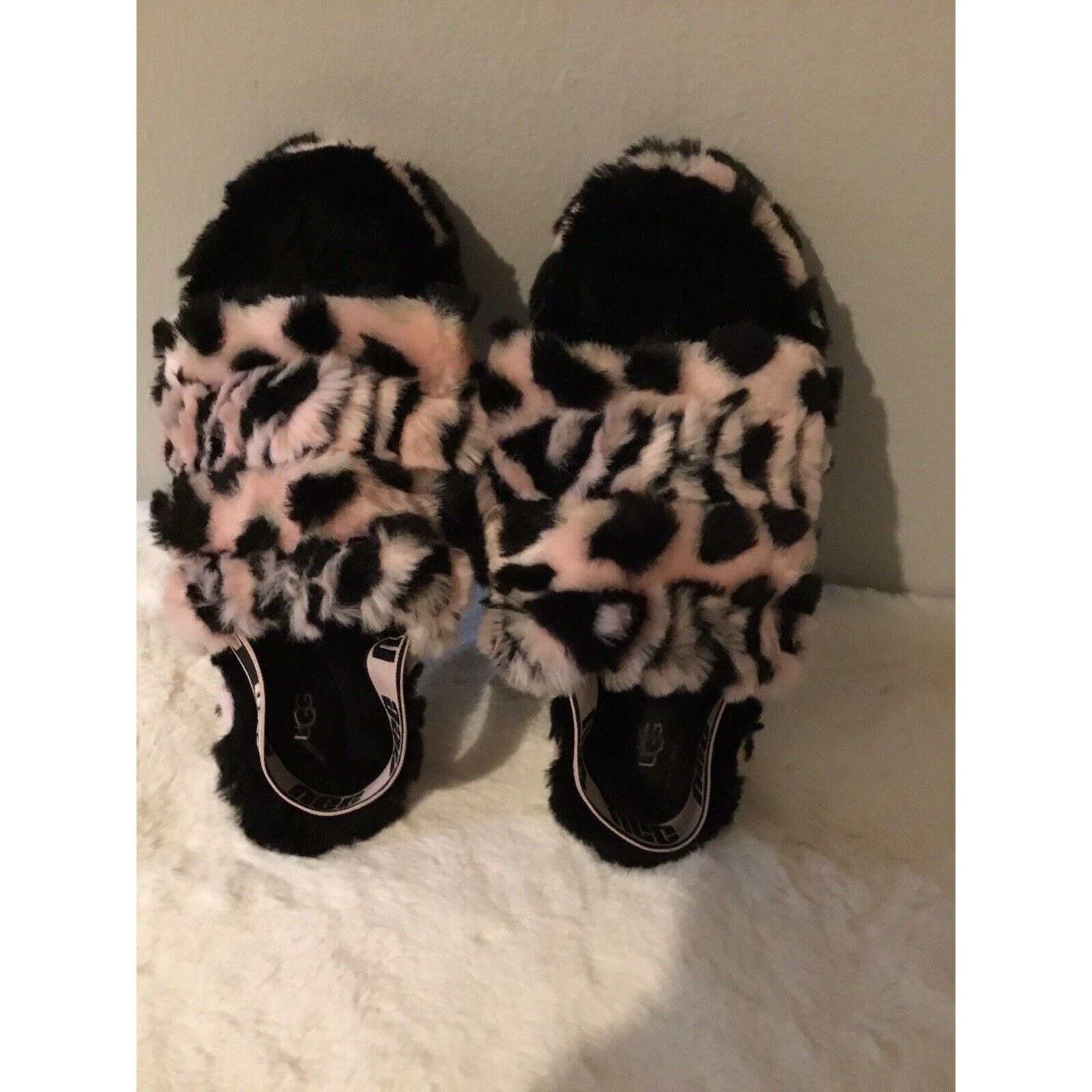Ugg UGG Slippers Pink & Black Animal Faux Fur Women’s Sz 6 Soft Size US 6 / IT 36 - 5 Thumbnail