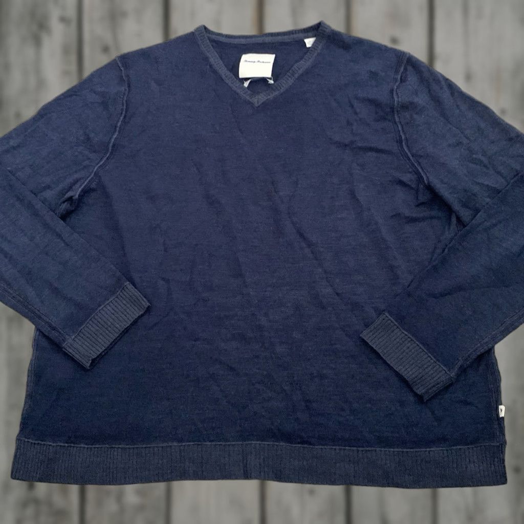 Tommy Bahama VINTAGE Tommy Bahama Sweater Mens XL Magic Sands Blue 100% Extra Fine Merino Wool Light Size US XL / EU 56 / 4 - 1 Thumbnail