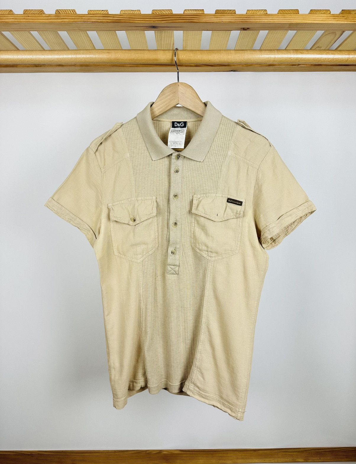 Vintage Dolce & Gabbana Polos Shirt 1/2 Buttons Pocket