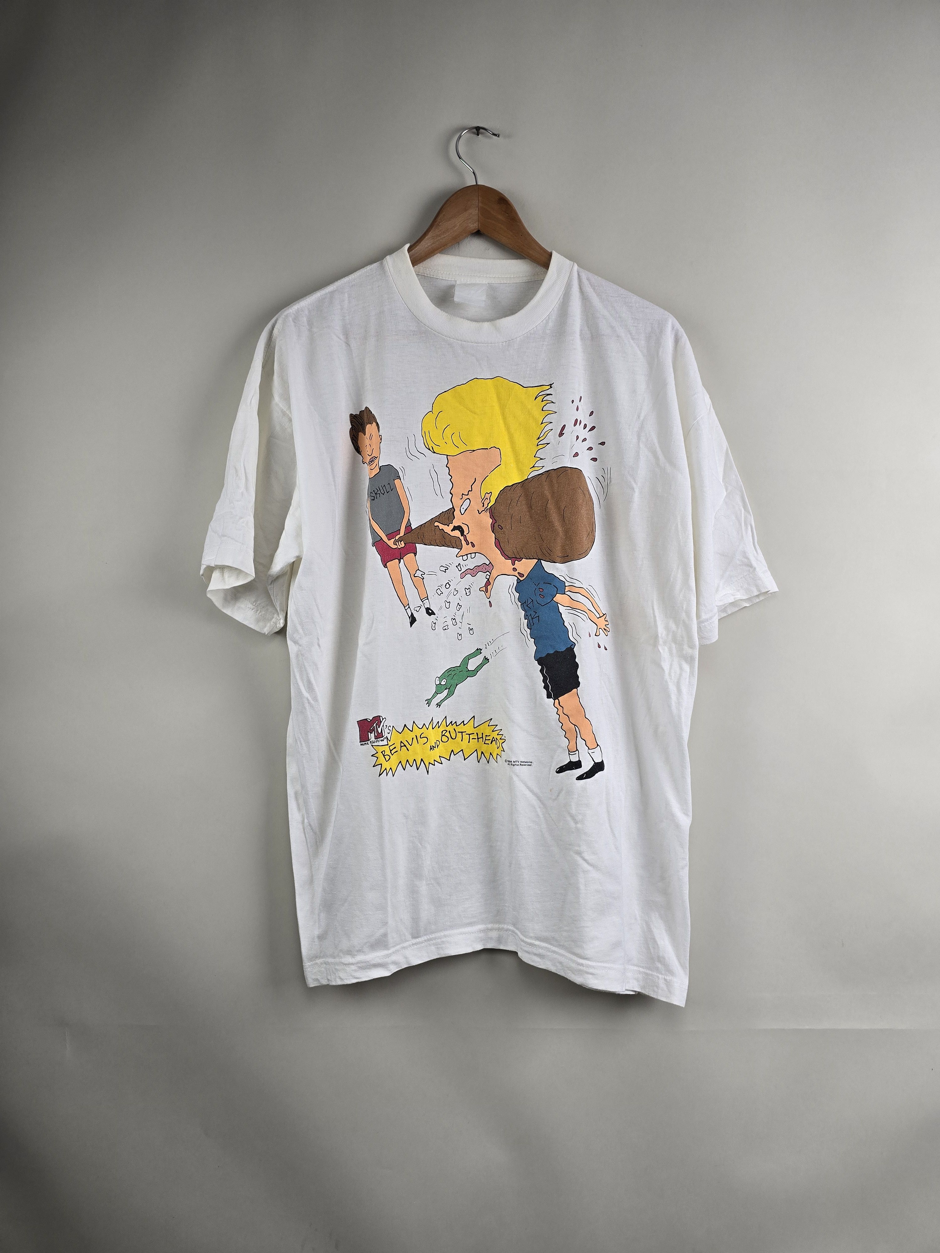 image of Movie x Mtv 1994 Mtv's Beavis And Butt-Head XL 23.5" 29.5" in White, Men's