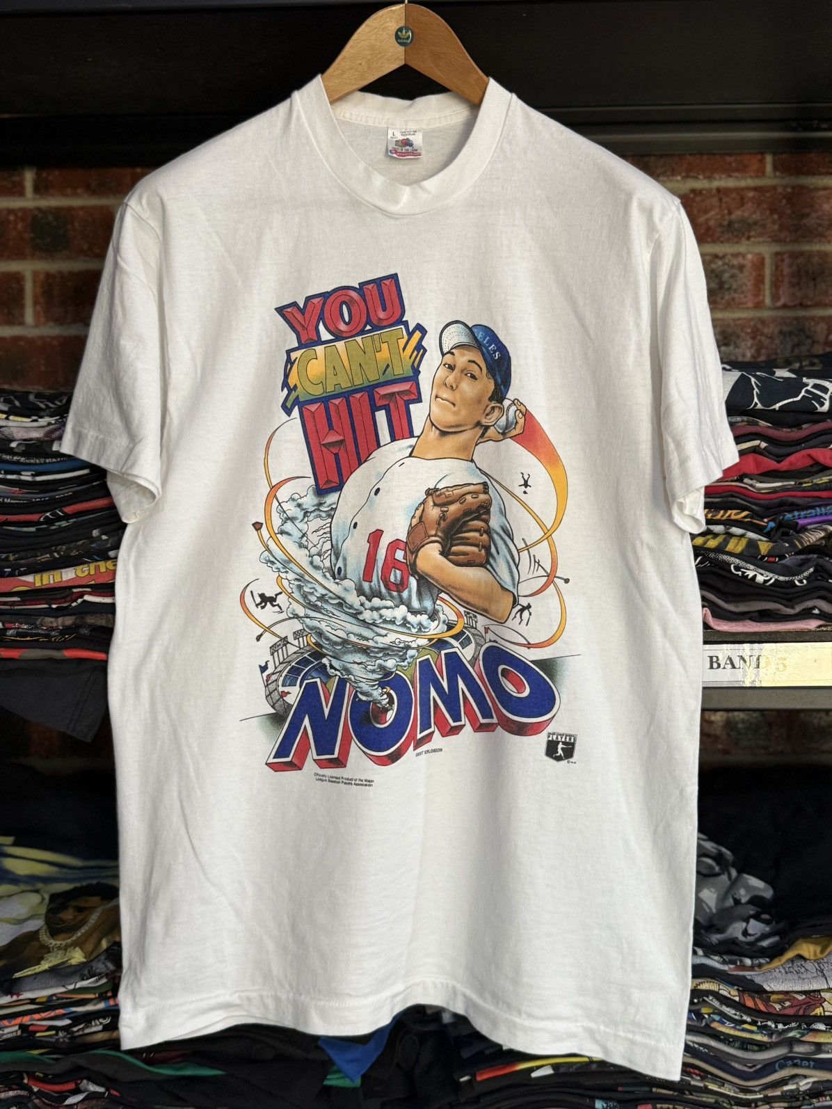 MLB × NFL × Vintage Vintage 90s Nomo You Can’t Hit Baseball Players Tee Size US L / EU 52-54 / 3 - 1 Thumbnail