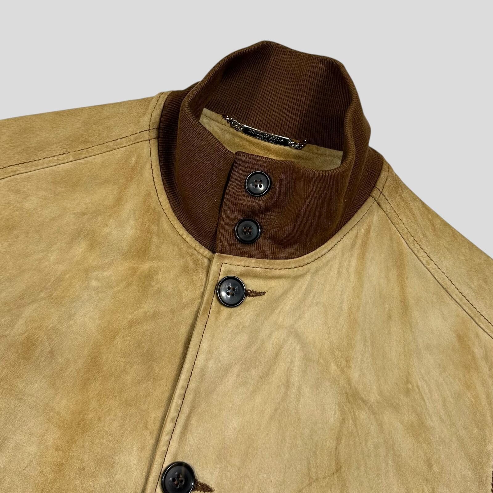 Dolce & Gabbana Dolce & Gabanna 00’s Goatskin Leather Flight Jacket - M Size US M / EU 48-50 / 2 - 4 Thumbnail