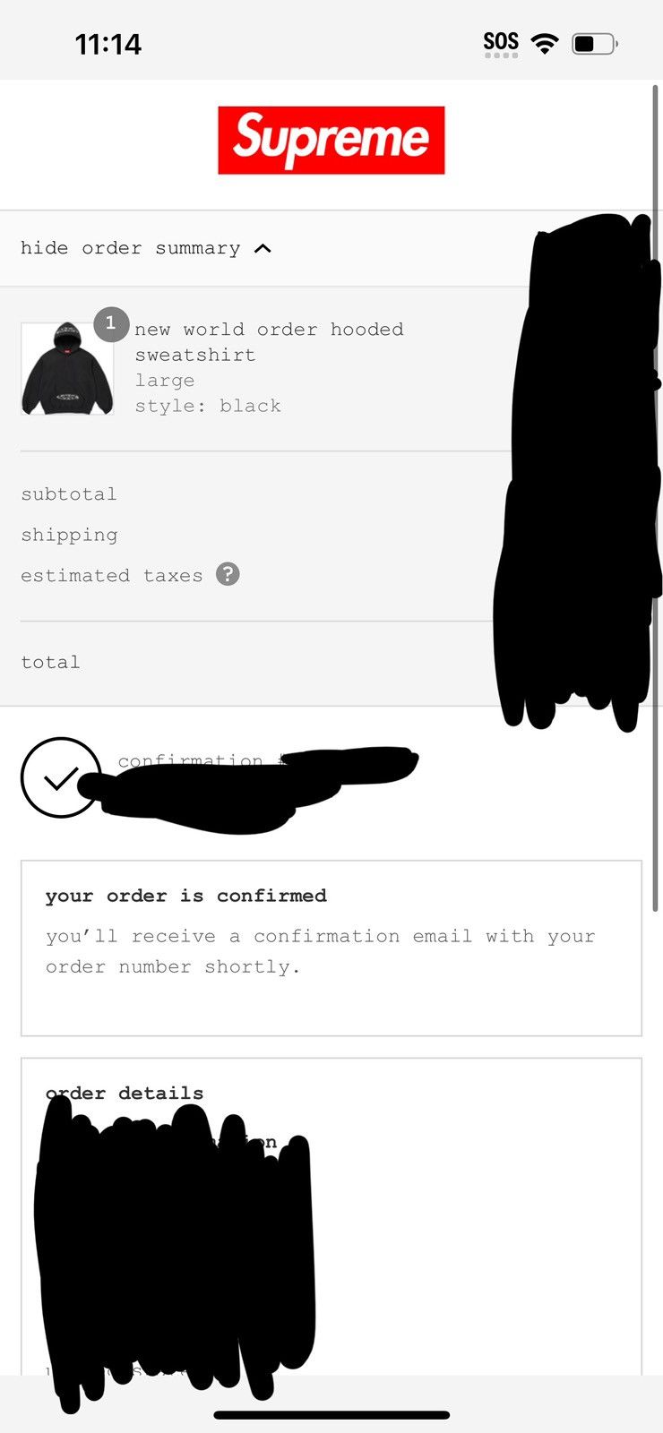 Supreme Supreme New World Order Hooded Sweatshirt Size US L / EU 52-54 / 3 - 7 Thumbnail