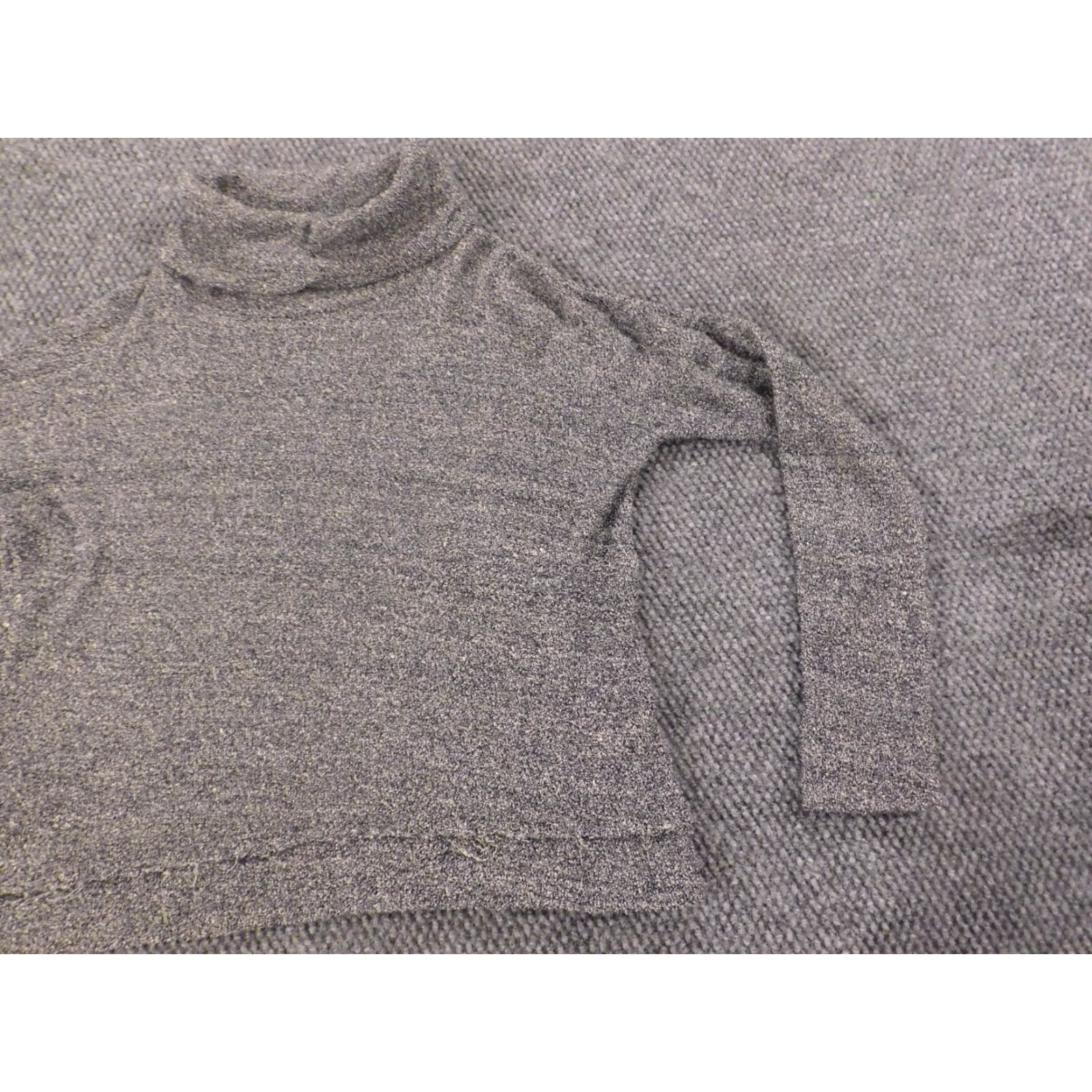 Madewell Madewell Sweater Womens XS Gray Turtleneck Pullover Regular Long Sleeve Lightweight Cotton Silk Embroidered Knit Classic Pullover Size XS / US 0-2 / IT 36-38 - 3 Thumbnail