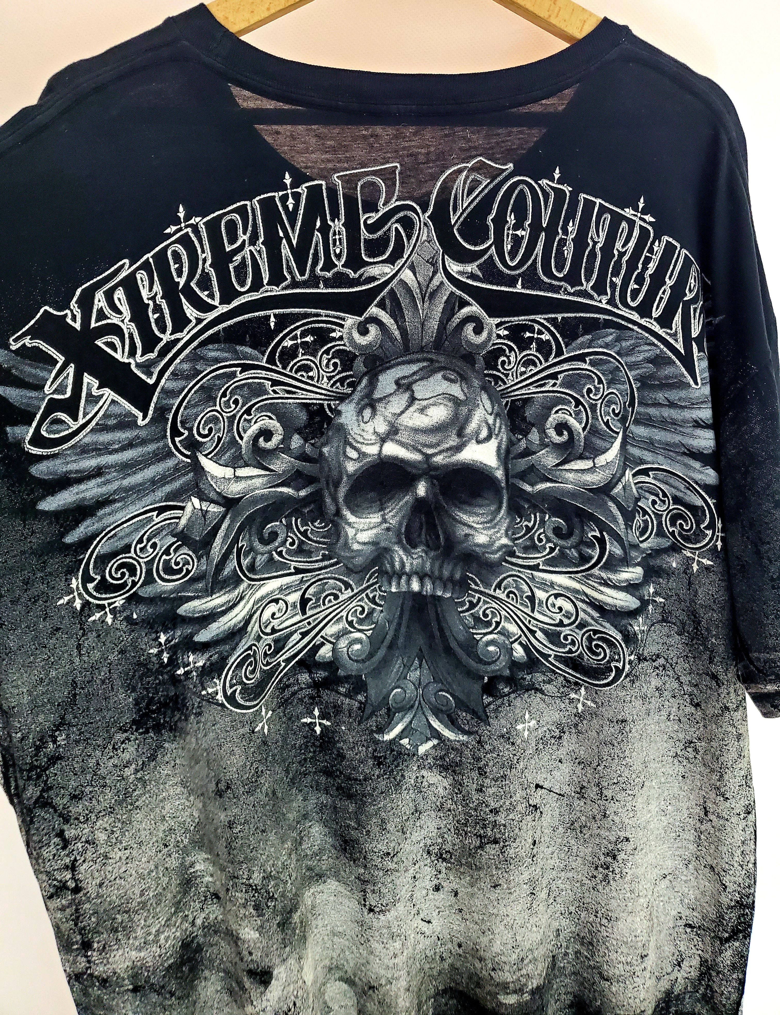 Affliction Xtreme Couture Wings Skull Crossbones Honor Glory 3XL Size US XXL / EU 58 / 5 - 4 Thumbnail