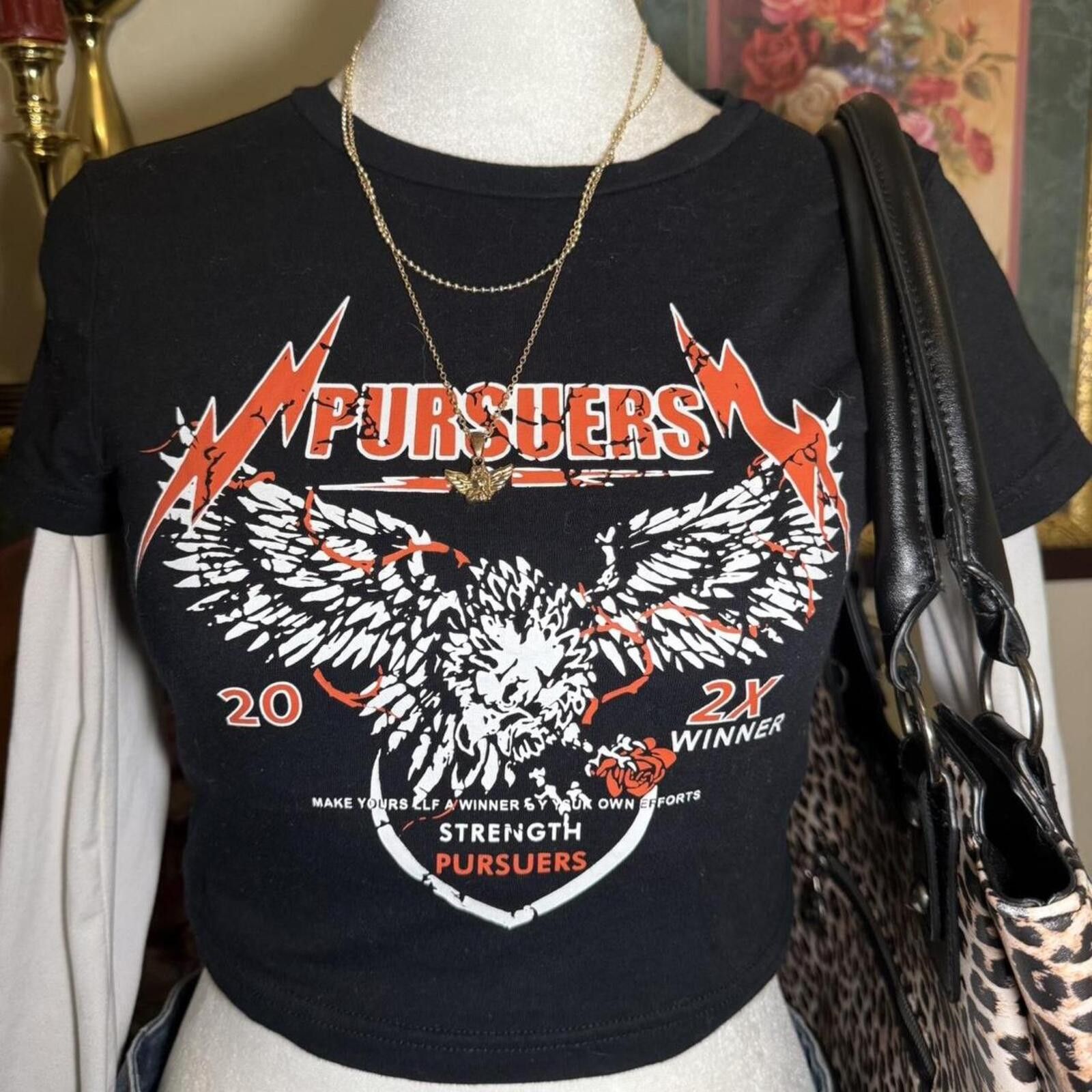 Other Black Pursuers Graphic Crop Top Size S / US 4 / IT 40 - 1 Thumbnail