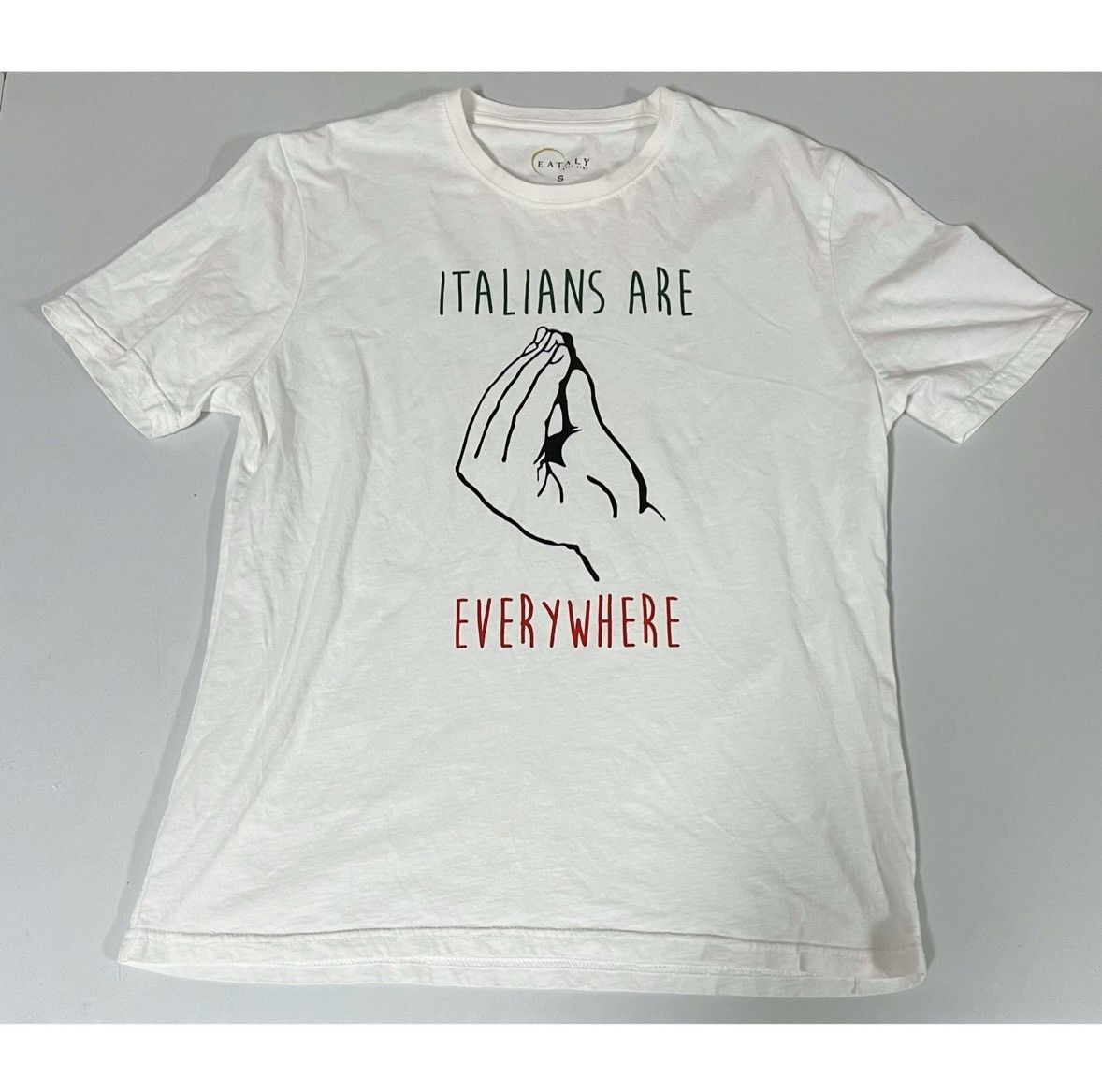 Eaton Eataly ‘Italians Are Everywhere’ T-Shirt Top Tee Size S 🇮🇹✨ Size US S / EU 44-46 / 1 - 1 Thumbnail