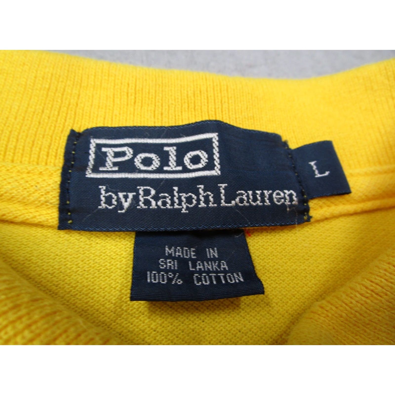 Polo Ralph Lauren Vintage Polo Ralph Lauren shirt Mens Large Yellow Polo Long Sleeve Blue Pony Size US L / EU 52-54 / 3 - 2 Thumbnail