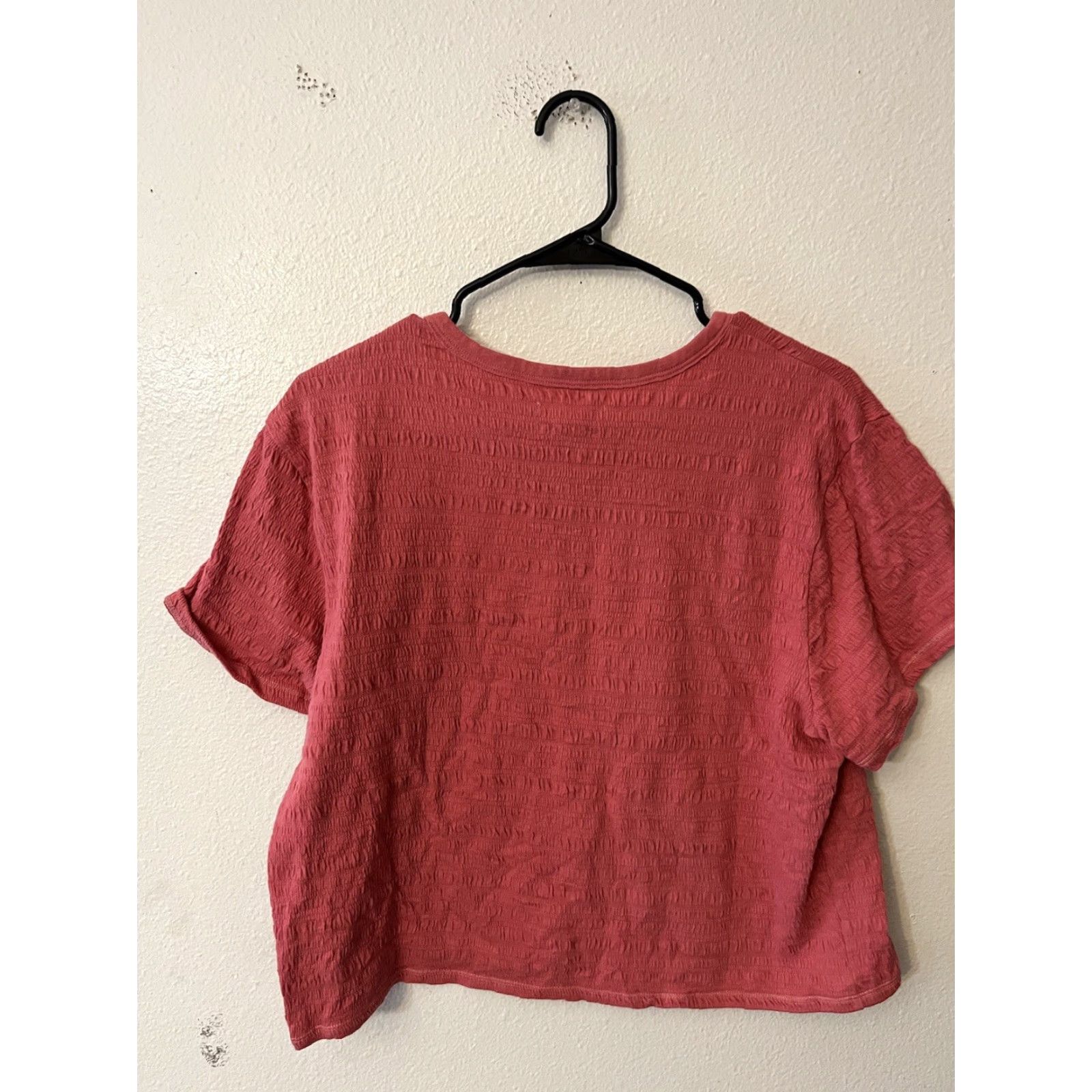 American Eagle Outfitters American Eagle Womens T-Shirt Pink Short Sleeve Crew Neck Pullover Size L Size L / US 10 / IT 46 - 3 Thumbnail