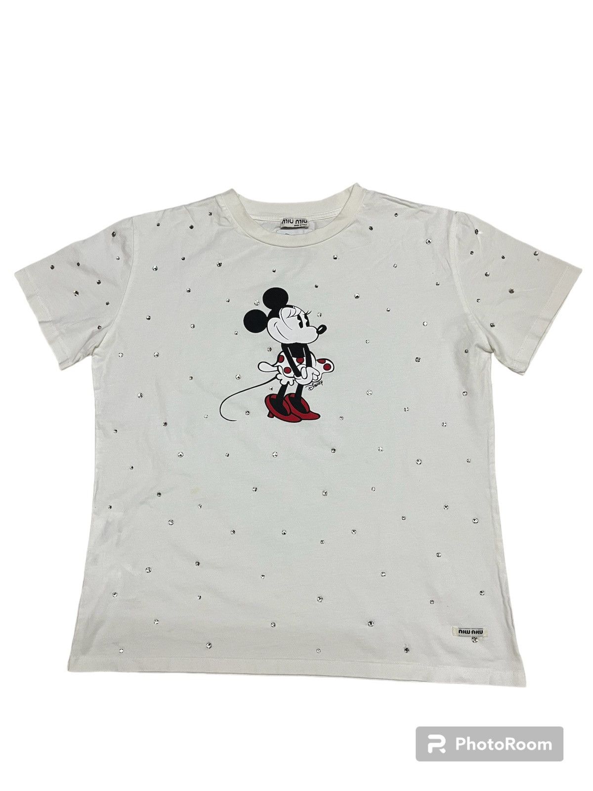 image of Disney Mickey Mouse Tee in White, Women's (Size Medium)