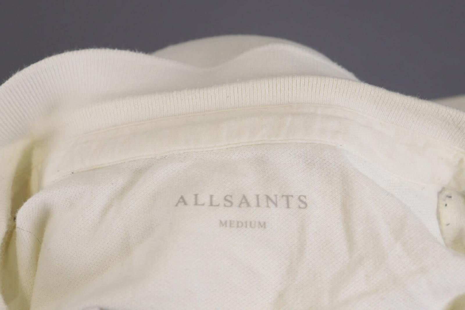 Allsaints AllSaints White Short Sleeve Summer Polo Shirt Size M Size US M / EU 48-50 / 2 - 12 Thumbnail