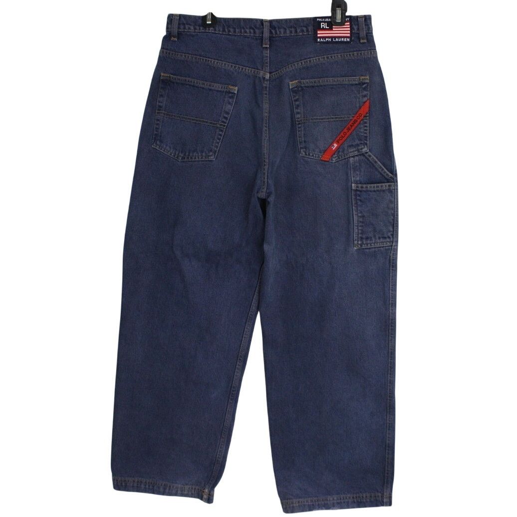 Polo Ralph Lauren × Vintage Vintage Polo Jeans Co Ralph Lauren Worker Jeans 34x30 Baggy Size US 34 / EU 50 - 1 Thumbnail