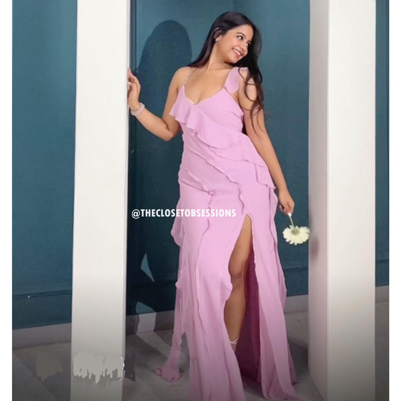 Mango MANGO Pink Ruffle Maxi Dress NWT Size M / US 6-8 / IT 42-44 - 16 Thumbnail