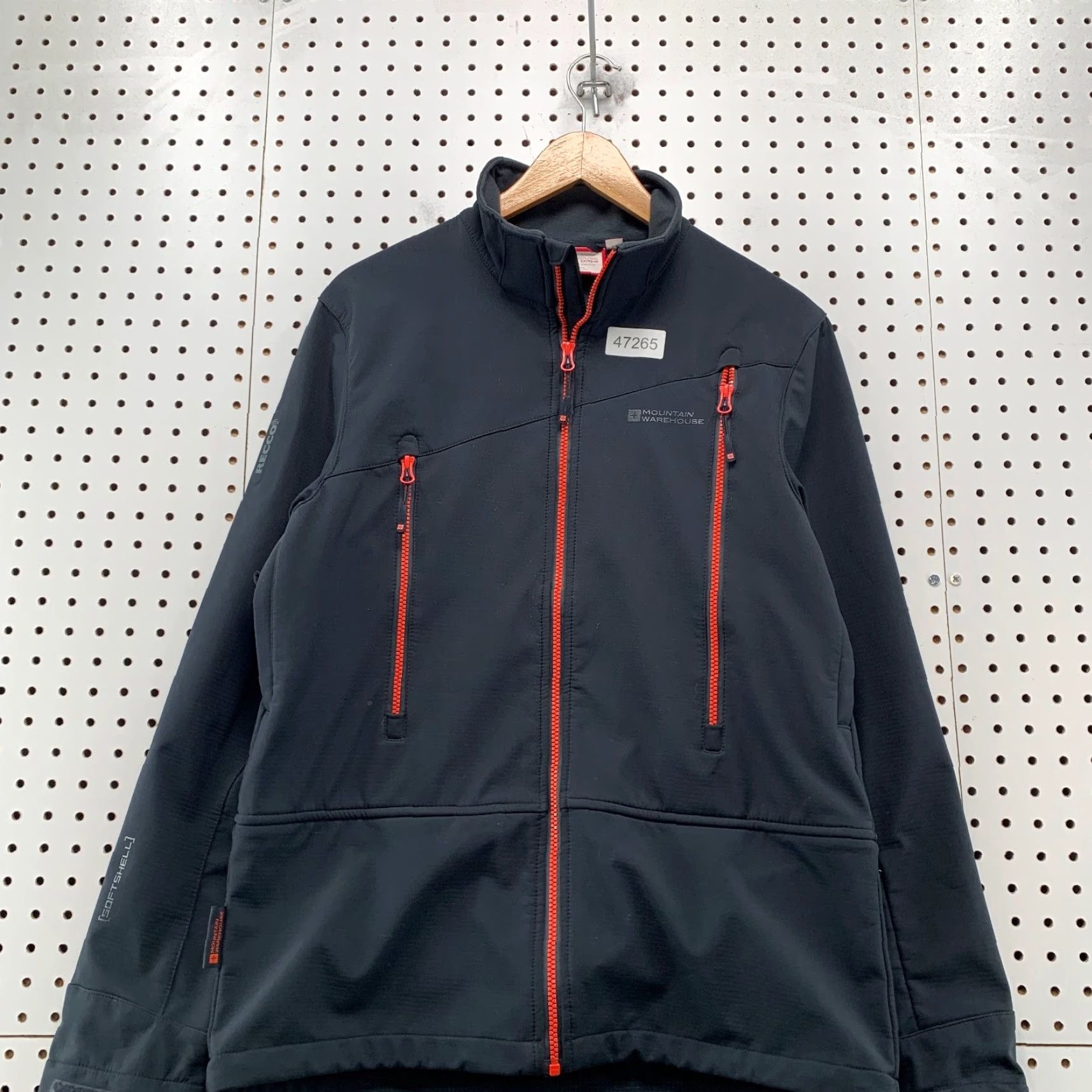Warehouse Moutain Warehouse Extreme Ski Jacket Mens Small RECO Shell Zipper Armpit Skiing Winter Black Polyester Softshell Jacket Mens Small Size US S / EU 44-46 / 1 - 4 Thumbnail