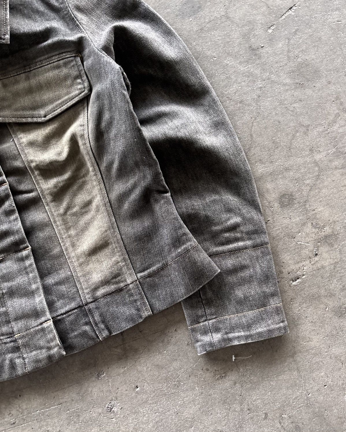 Michel Klein Michel Klen Paris Mud Wash Grey Denim Jacket Size US M / EU 48-50 / 2 - 3 Thumbnail
