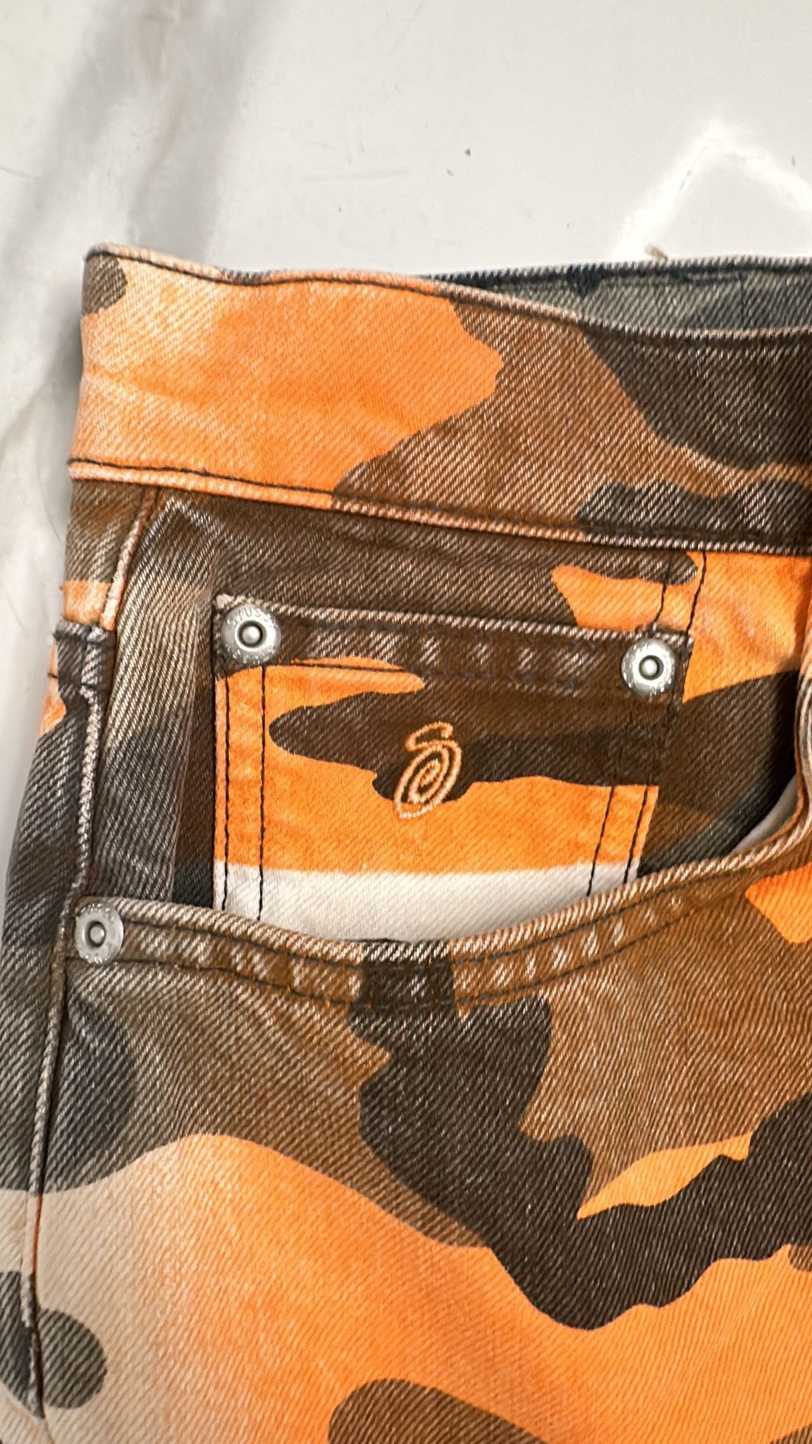 Stussy Stussy Dye Big Ol Spray Jeans Orange Camo Size 30 Size US 30 / EU 46 - 6 Thumbnail