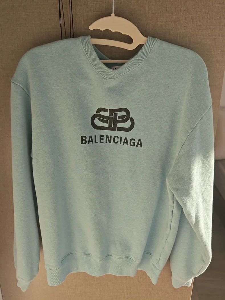 Balenciaga Blue BB Print Sweatshirt - dmc