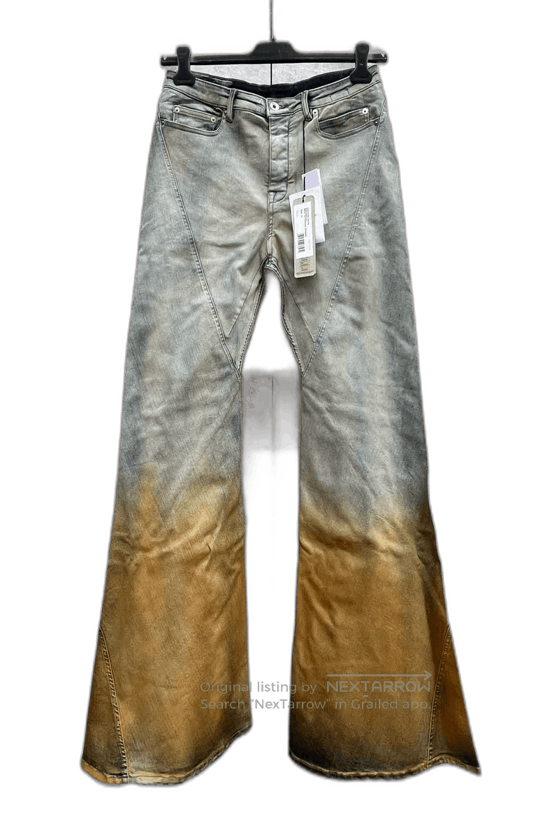 Rick Owens Gradient Flared Denim Pants.
