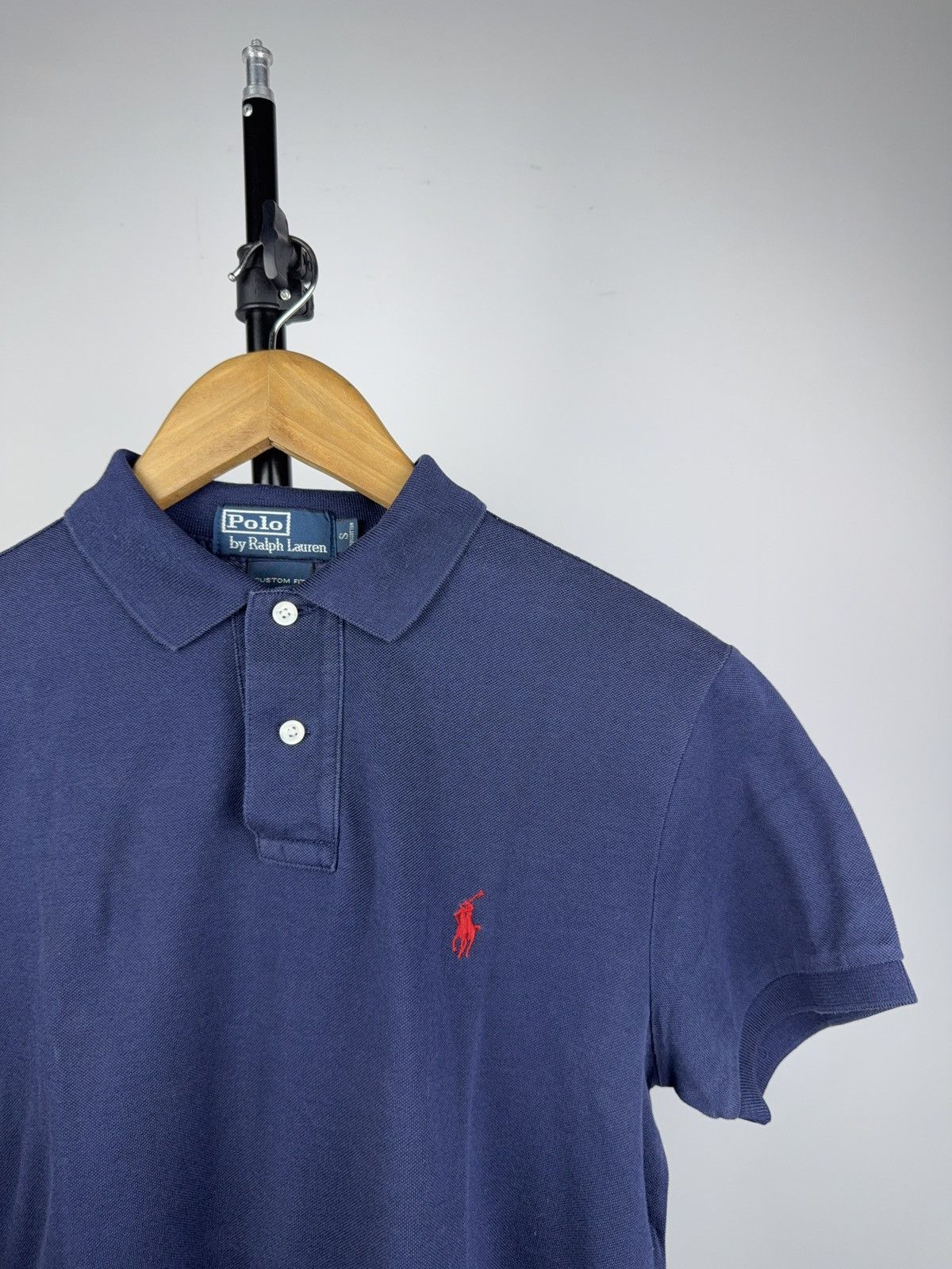 Polo Ralph Lauren 90s Polo Ralph Lauren Navy Custom Fit Cotton Polo Shirt Size US S / EU 44-46 / 1 - 4 Thumbnail