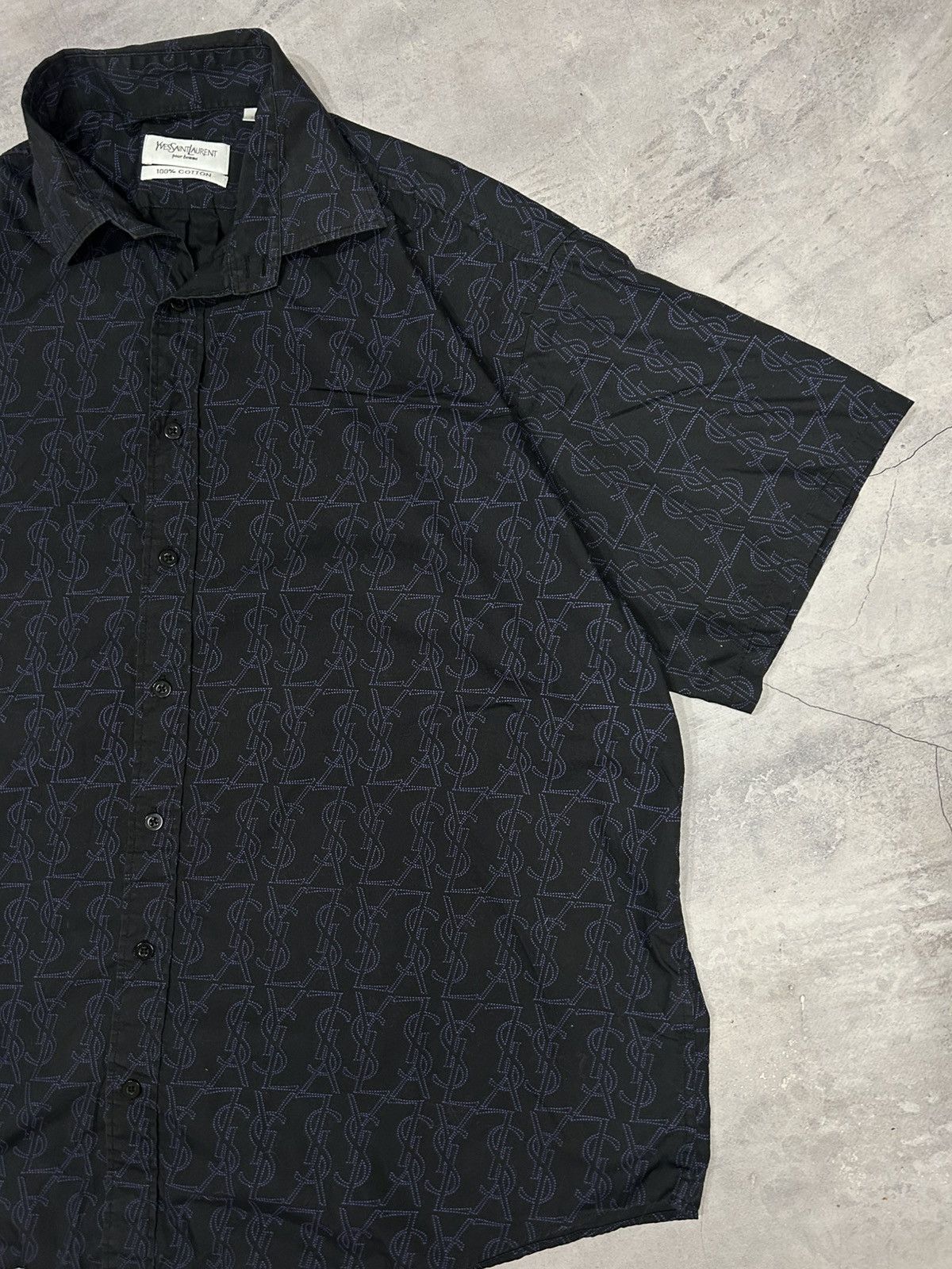 Yves Saint Laurent Vintage Yves Saint Laurent YSL Shirt Button Up Monogram Loho Size US XXL / EU 58 / 5 - 3 Thumbnail