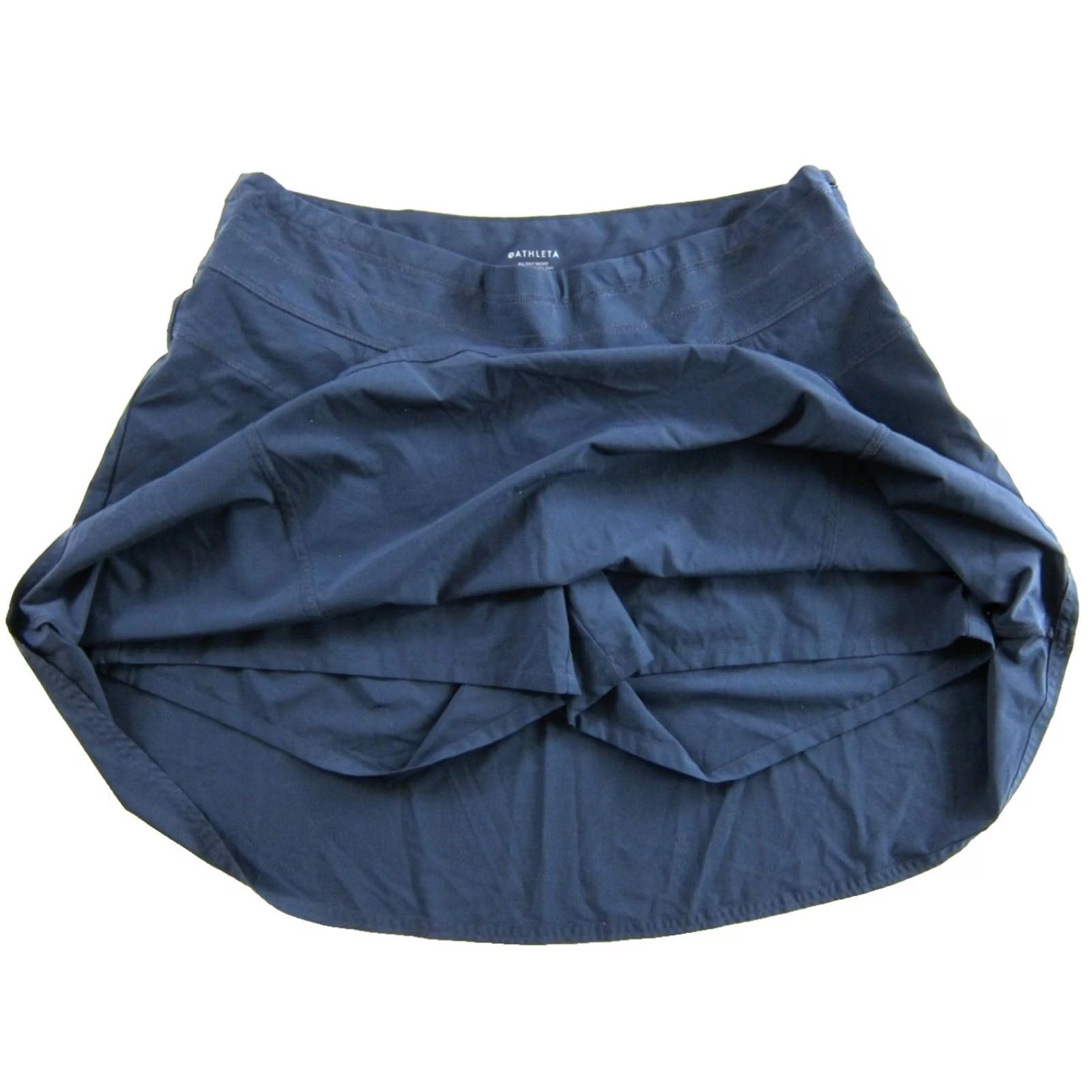 Athleta Athleta Blue Stretch Zip Pocket Shorts Lined Skort Skirt All Day Golf 16 Women XS-Adult? Size 38" / US 16 / IT 52 - 3 Thumbnail