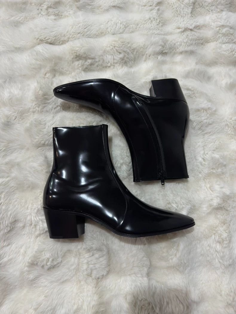 Saint Laurent Paris Saint Laurent Paris Glossy boots leather boots Size US 9.5 / IT 39.5 - 5 Thumbnail