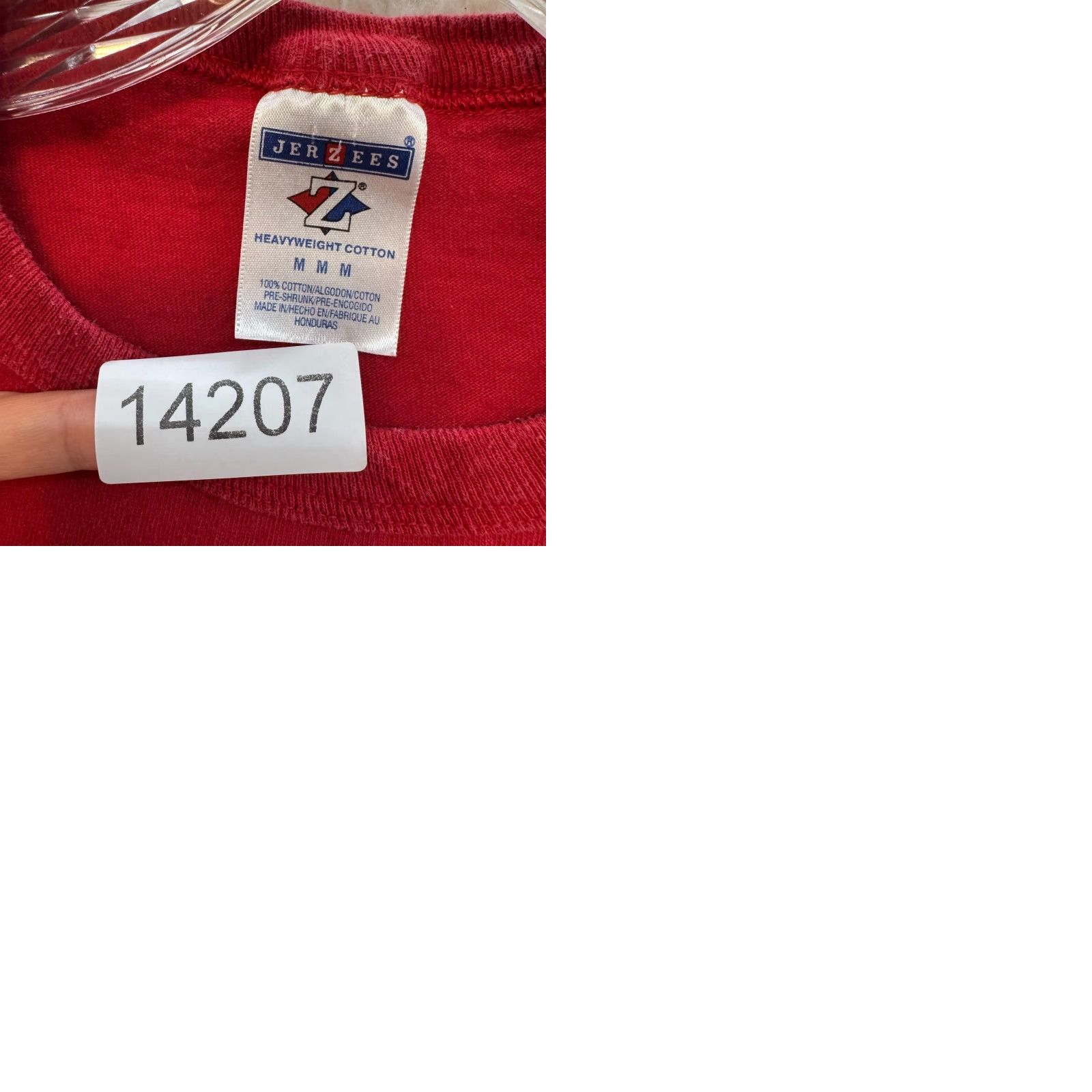Jerzees JERZEES In the Money Stocks Tank Top T-Shirt Medium Red Heavyweight Mens Shirt Size US M / EU 48-50 / 2 - 9 Thumbnail