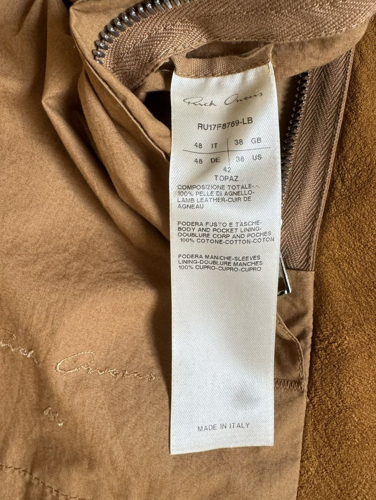 Rick Owens Rick Owen’s biker suede leather jacket Size US M / EU 48-50 / 2 - 6 Thumbnail