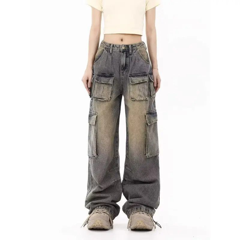 Japanese Brand Retro straight leg loose wide leg jeans Size US 32 / EU 48 - 5 Thumbnail