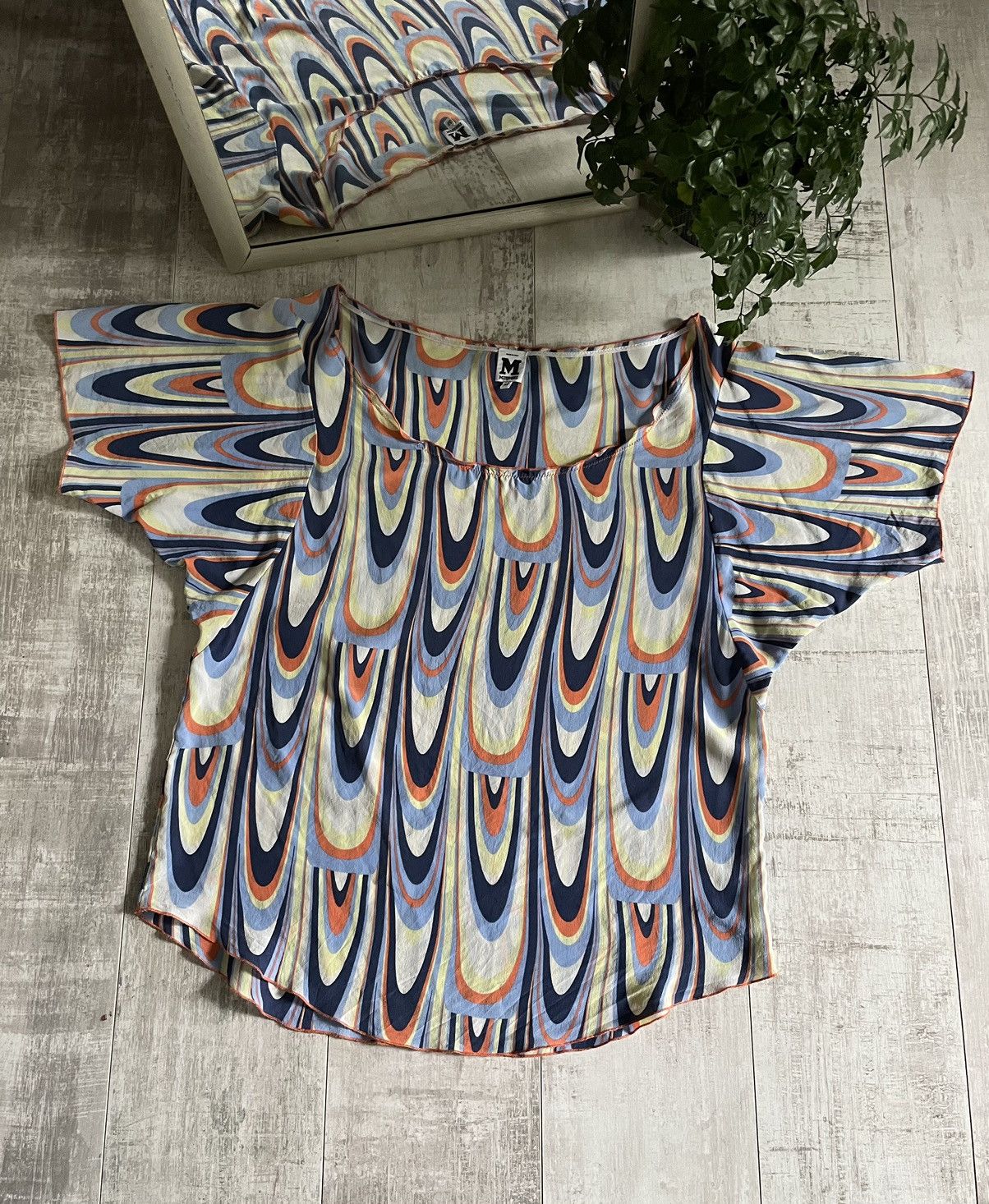 Missoni Missoni Multicolor Printed Jersey Cold-Shoulder Top Shirt Size M / US 6-8 / IT 42-44 - 1 Thumbnail