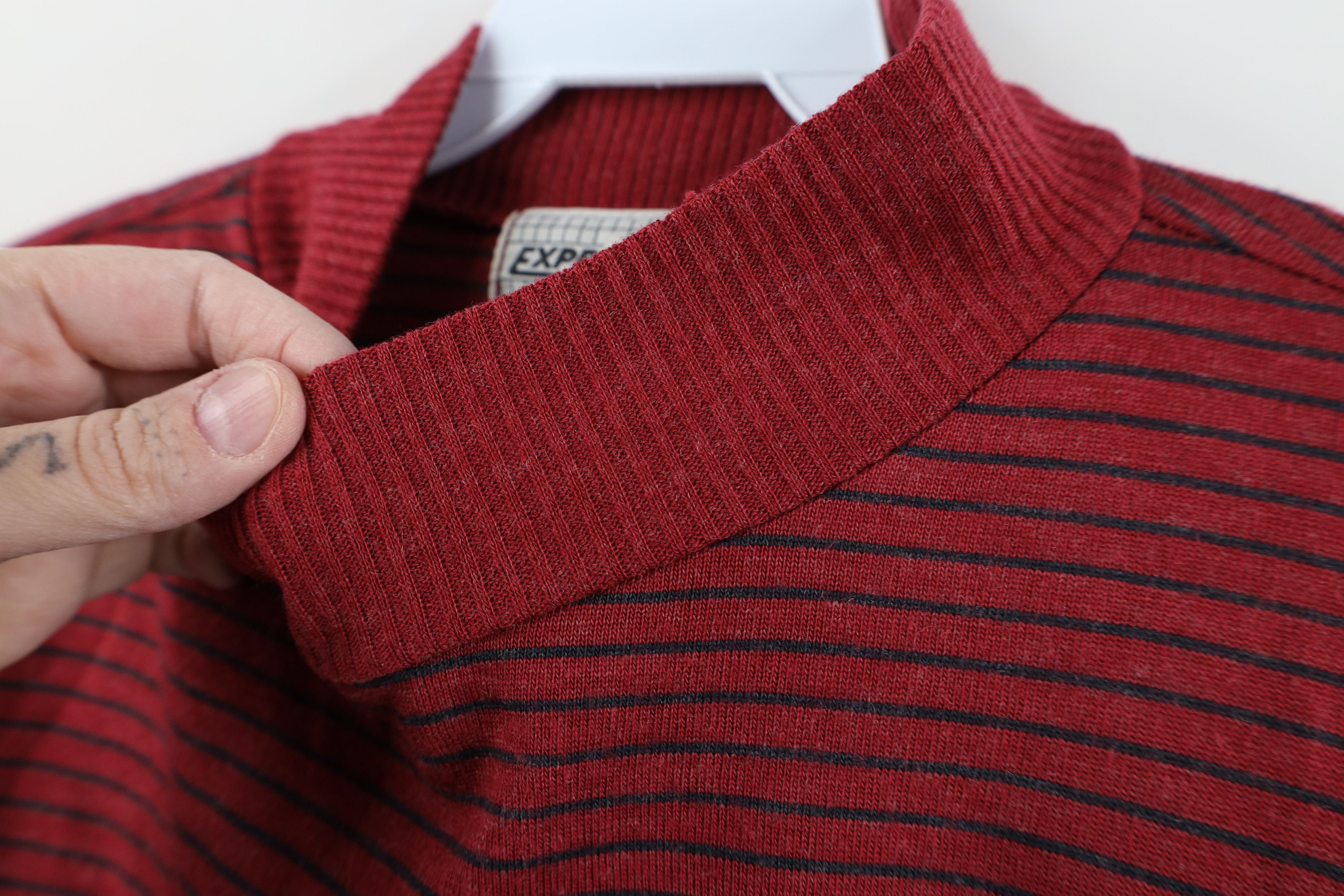 Vintage Vintage 90s Streetwear Blend Knit Striped Pullover T-Shirt Size XL / US 12-14 / IT 48-50 - 5 Thumbnail
