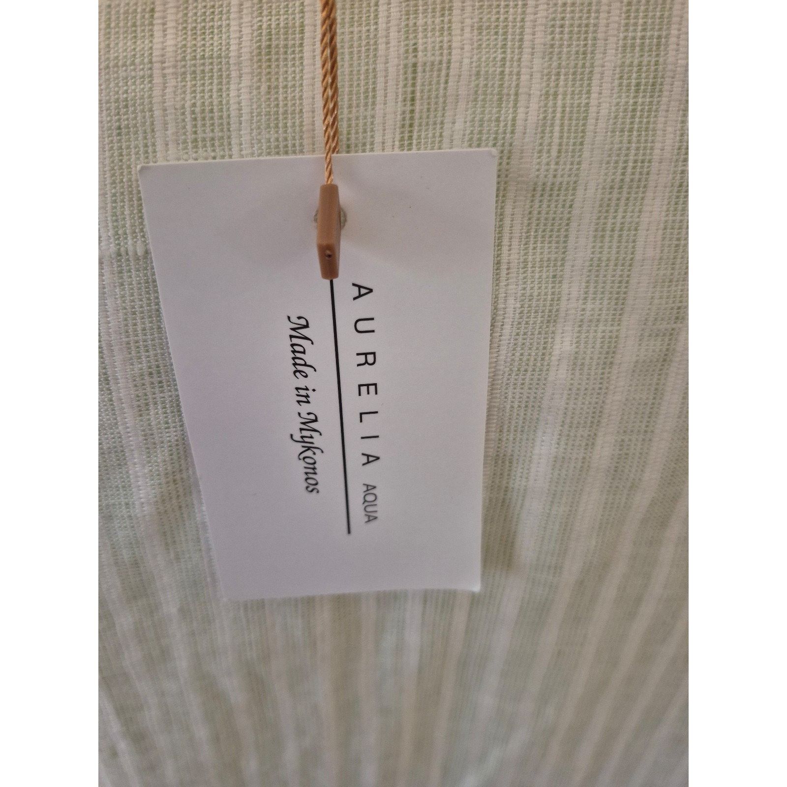 Other Aurelia Aqua Greek Boho Ruffle Linen Shirt Swing Dress Green Size ONE SIZE - 6 Thumbnail