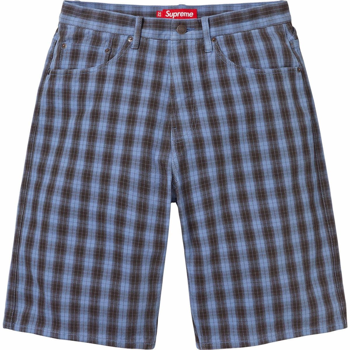パンツ Supreme Plaid Baggy Short Black 30 Supreme Plaid Baggy Short (SS24) - $148