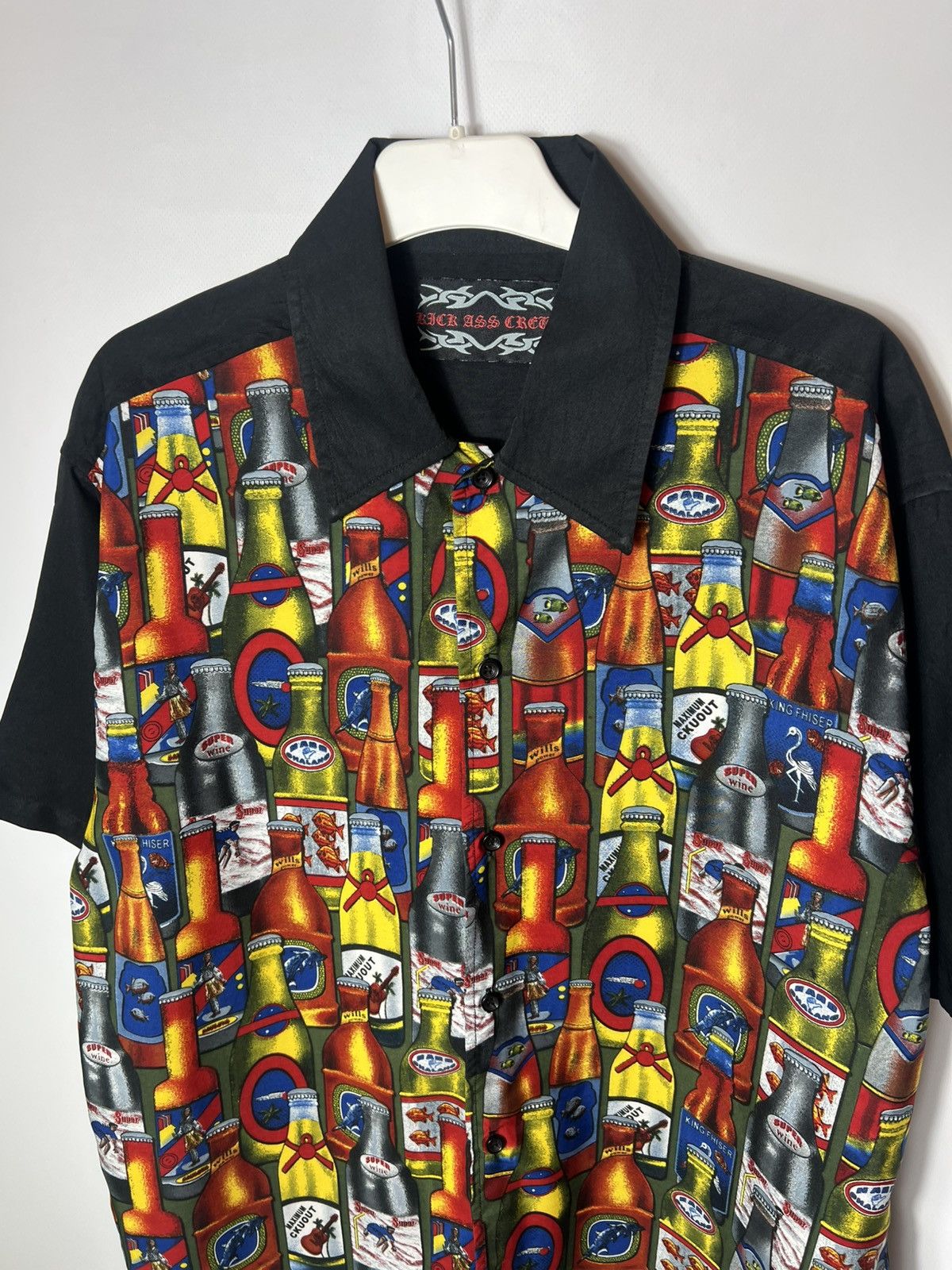 Vintage Vintage Bottle Rows Pattern Aloha Hawaiian Beach Shirt Size US L / EU 52-54 / 3 - 2 Thumbnail