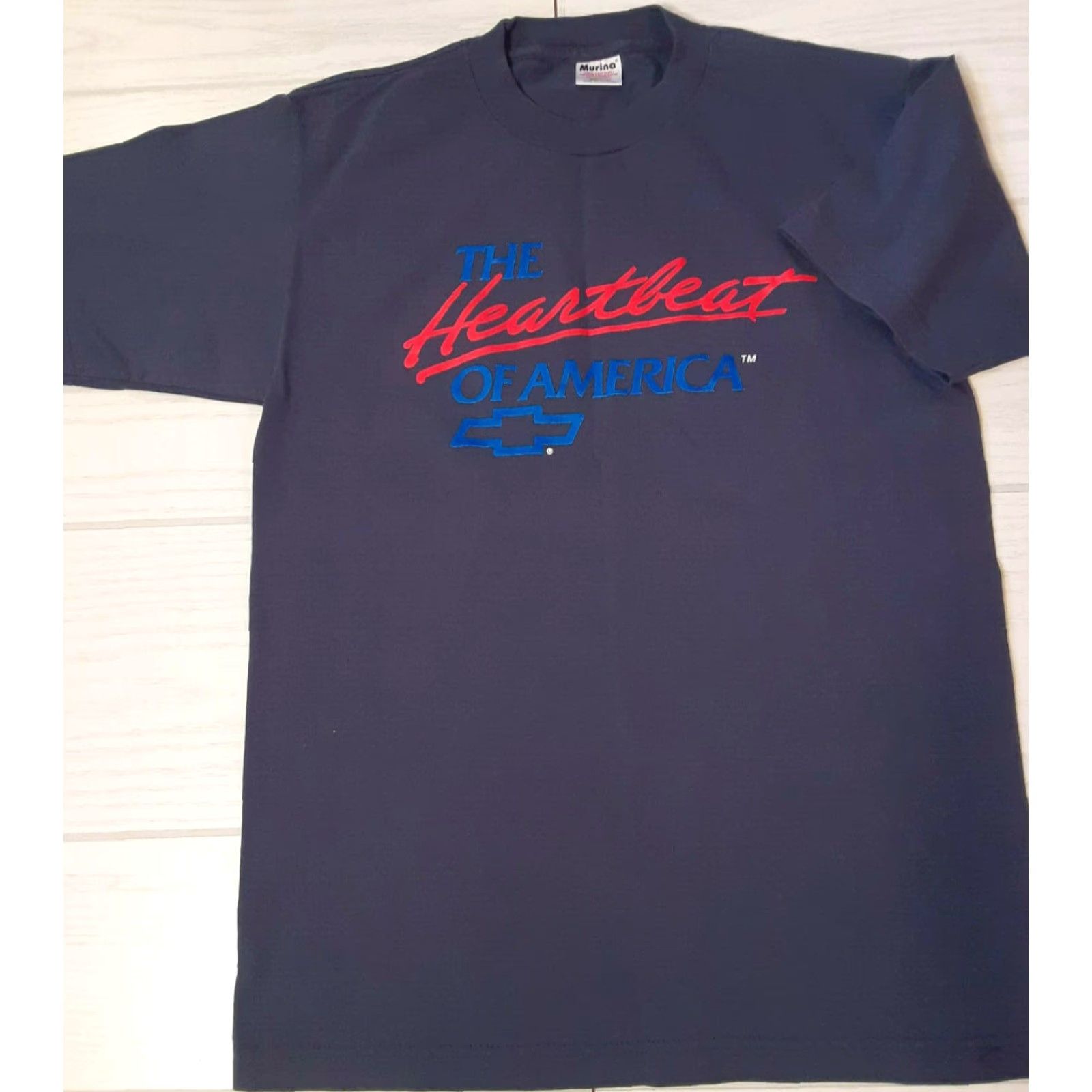 Vintage VINTAGE Heartbeat of America Chevrolet T-Shirt M Murina Blue Cars Men Medium Short Sleeve Size US M / EU 48-50 / 2 - 5 Thumbnail