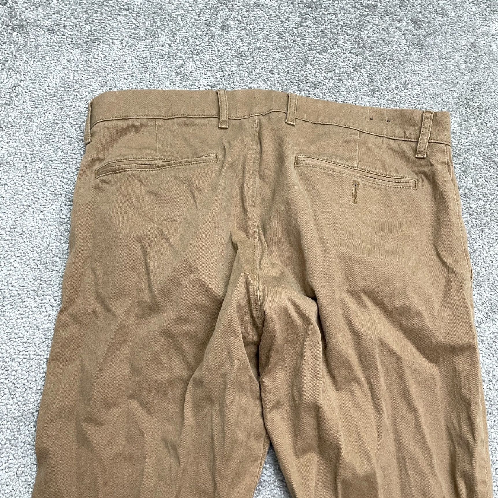 J.Crew J.CREW Chino Pants Mens 31x30 Brown Cotton Casual Stretch Straight Size US 31 - 4 Thumbnail