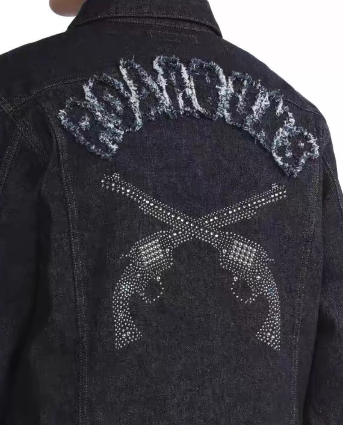 roarguns roarguns 22aw double gun rhinestone denim L black Size US L / EU 52-54 / 3 - 9 Thumbnail