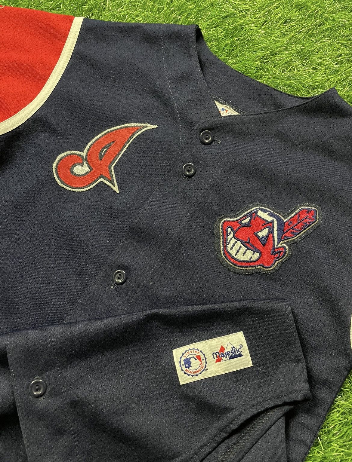 MLB × Vintage MLB Cleveland Indians Jersey Size Youth Large Size US XS / EU 42 / 0 - 2 Thumbnail