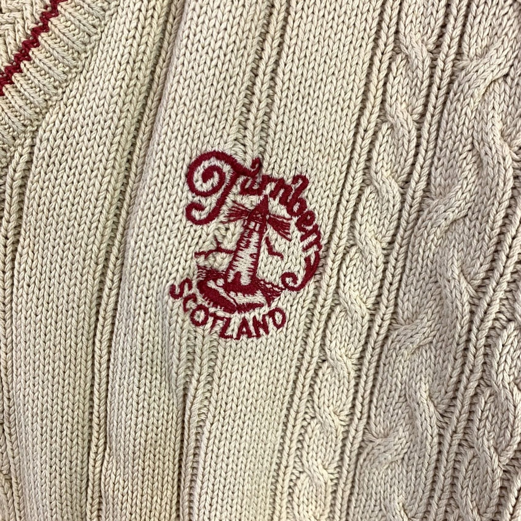 Oscar Jacobson Oscar Jacobson V-Neck Sweater Tan Knit XXL 1970s Scotland Size US XXL / EU 58 / 5 - 4 Thumbnail