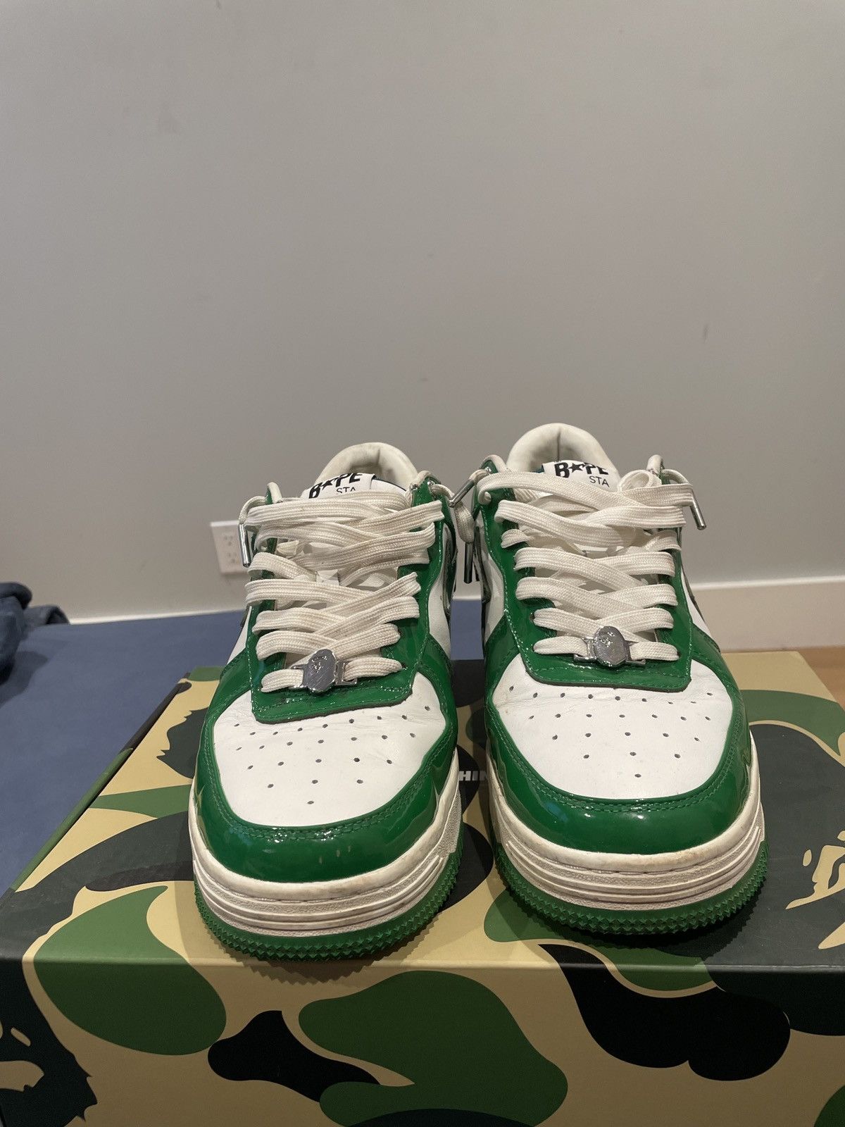 Bape Bapesta ‘Green’ Size US 12 / EU 45 - 3 Thumbnail