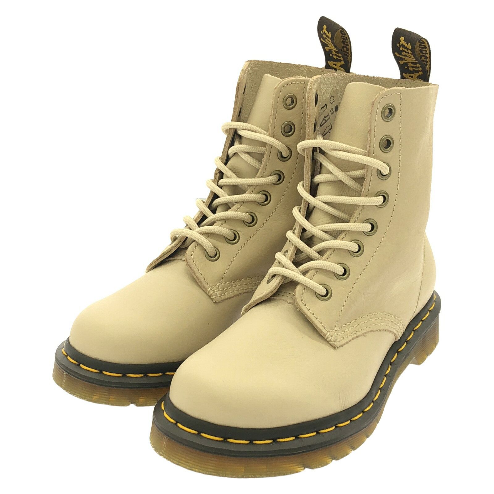 Other Dr.martens Leather Boots Leather Shoes in Beige, Women's