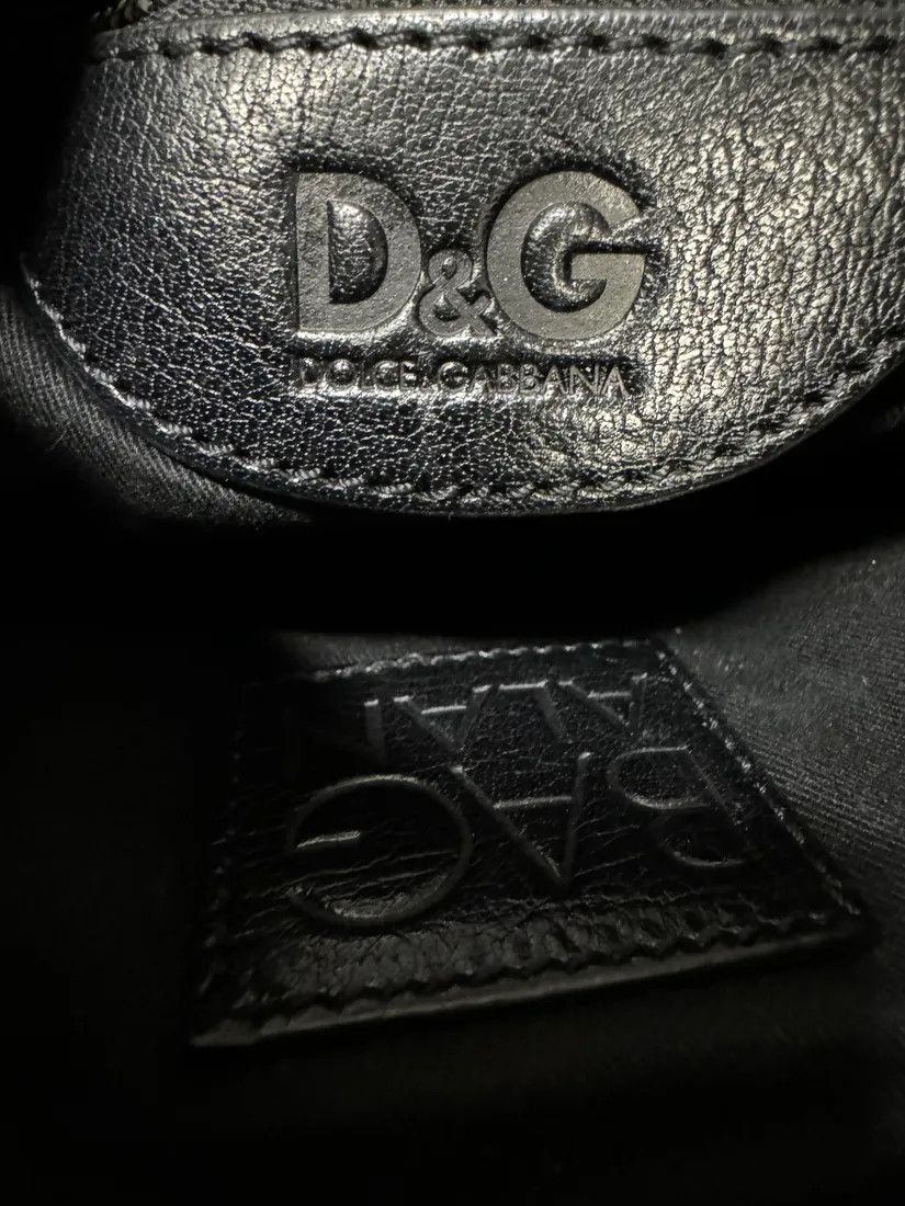 Designer × Dolce & Gabbana × Vintage 2000s Dolce & Gabbana Alan Zip Lock Black Leather Shoulder Bag Size ONE SIZE - 7 Thumbnail