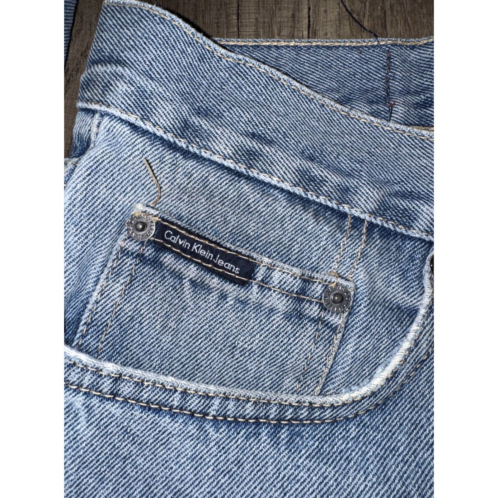 Calvin Klein VINTAGE Calvin Klein Jeans Denim Light Blue Straight 32x30 Mens Jeans Size US 32 / EU 48 - 4 Thumbnail