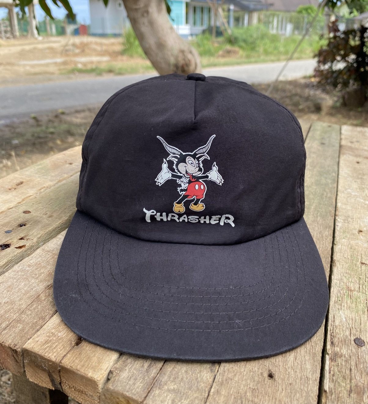 Vintage Rare🔥Vintage Thrasher Mickey Mouse Goat Baphomet Cap Hats Size ONE SIZE - 1 Thumbnail